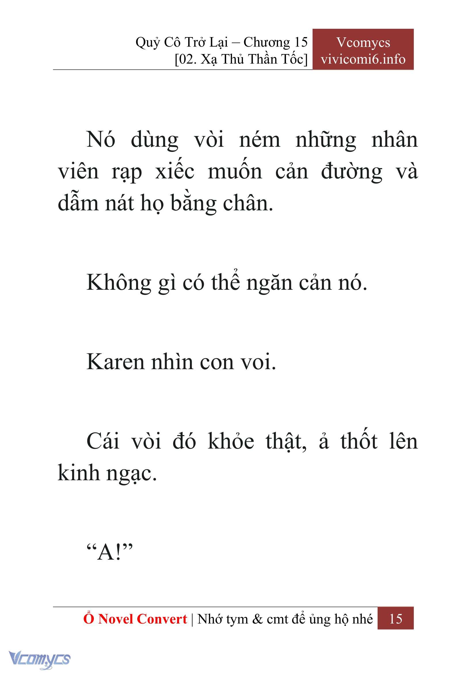 [Novel] Quý Cô Trở Lại Chap 15 - Trang 2