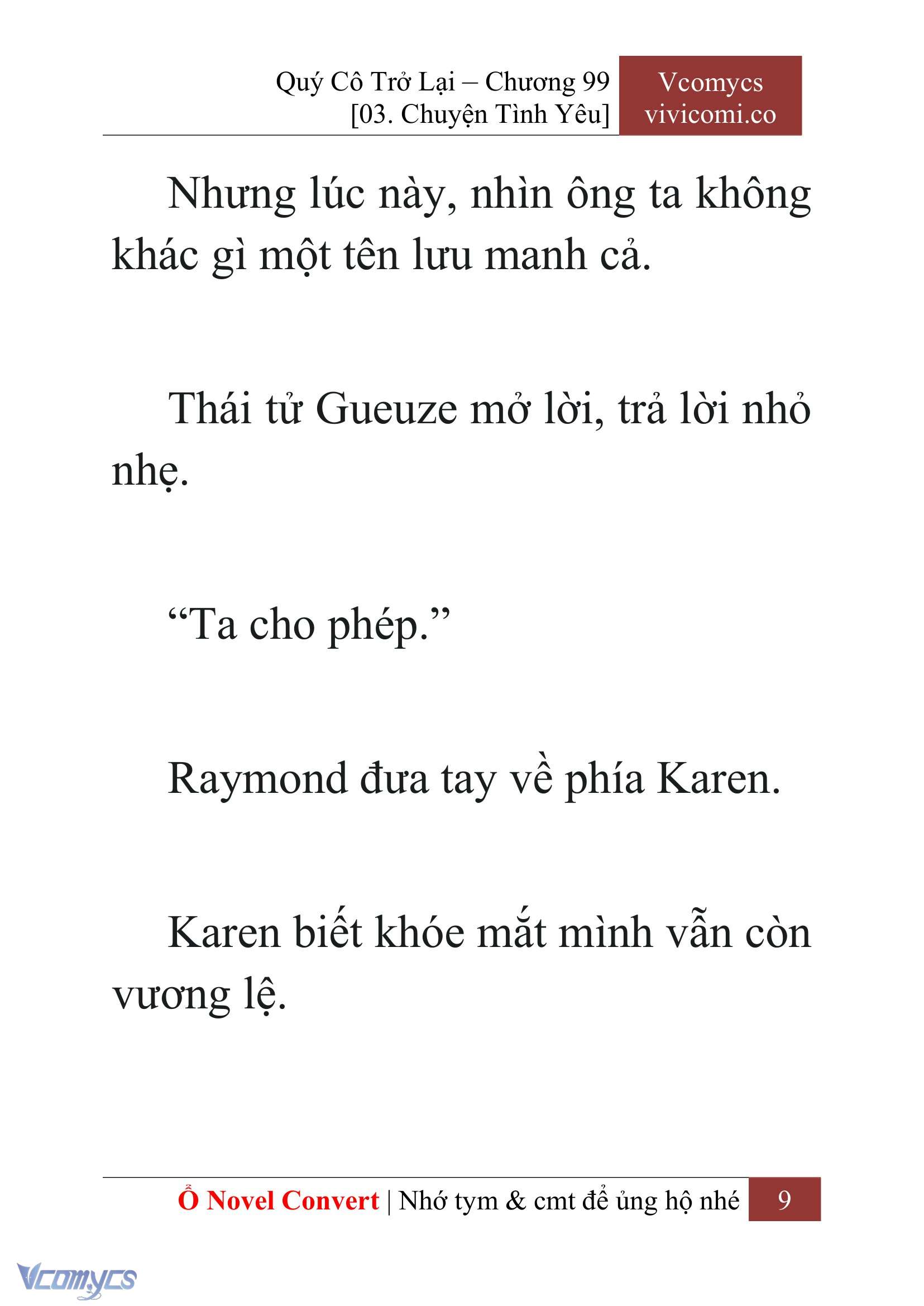 [Novel] Quý Cô Trở Lại Chap 99 - Trang 2