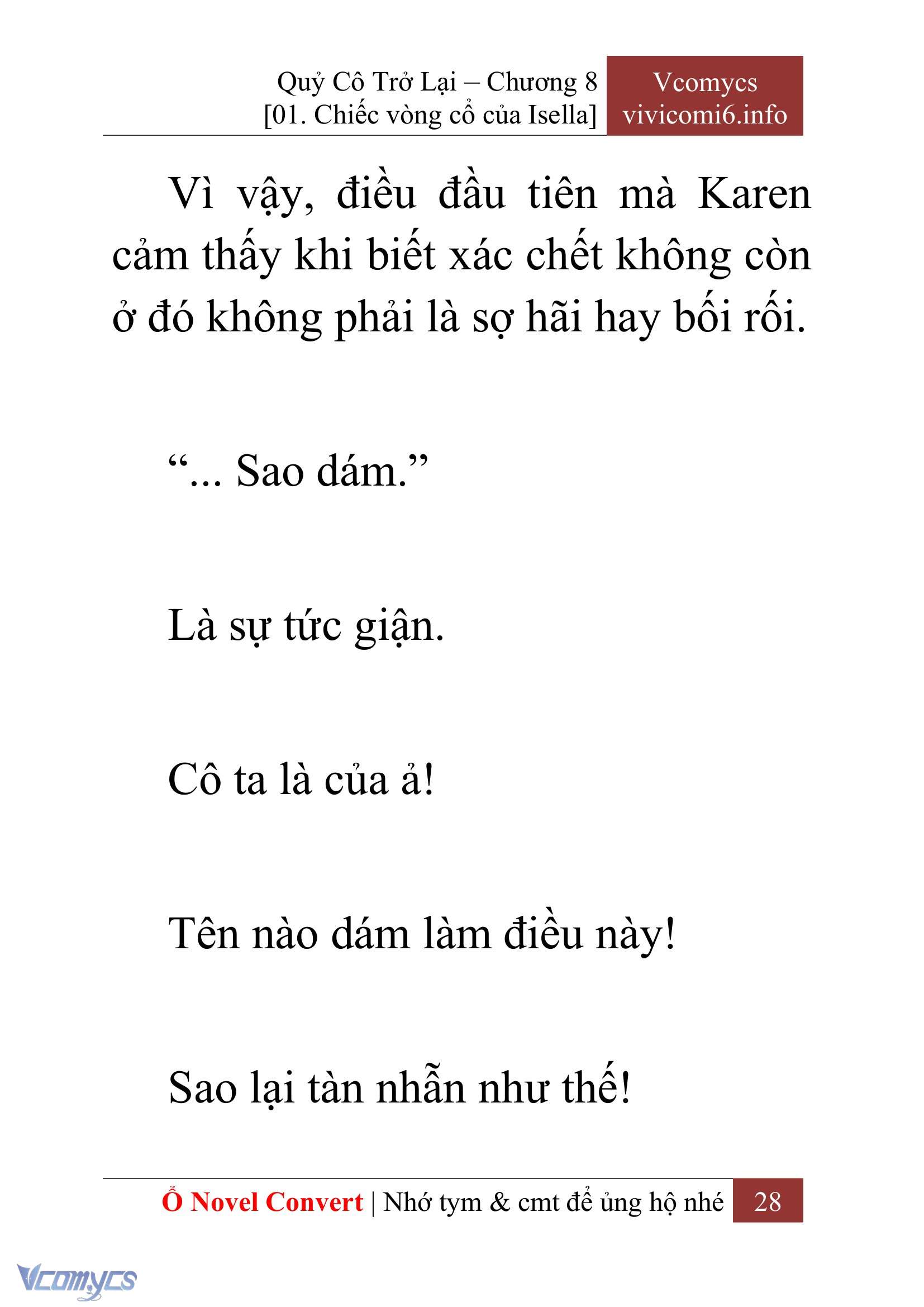 [Novel] Quý Cô Trở Lại Chap 8 - Trang 2