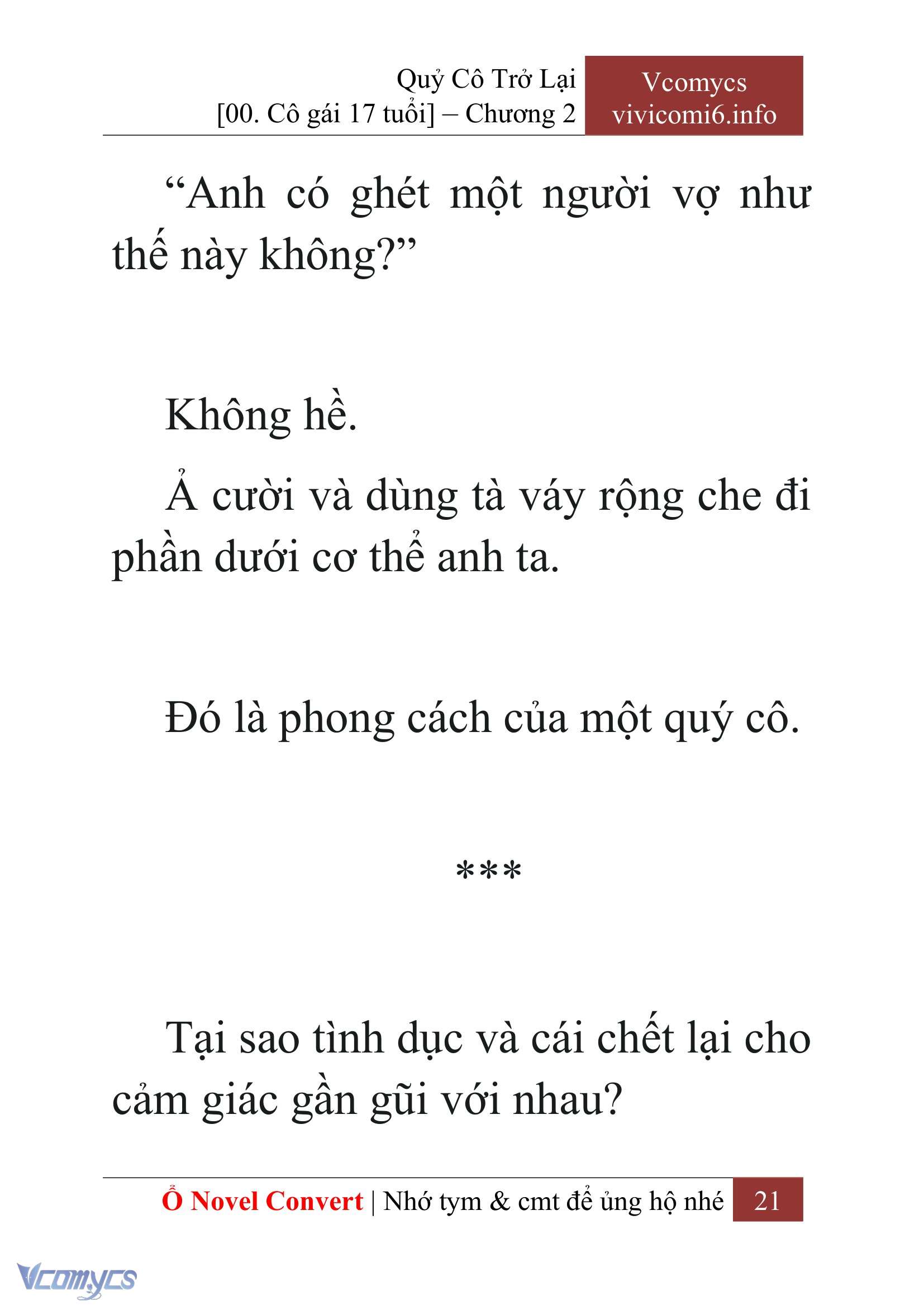 [Novel] Quý Cô Trở Lại Chap 2 - Trang 2