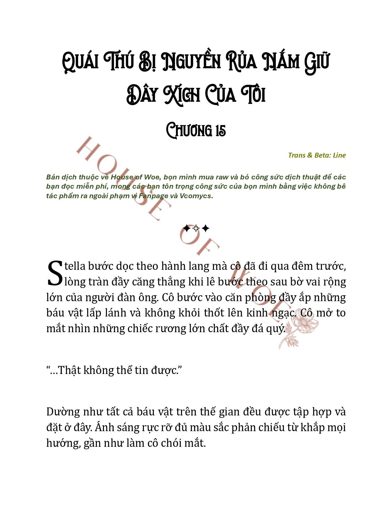 [NOVEL] QUÁI THÚ BỊ NGUYỀN RỦA NẮM GIỮ DÂY XÍCH CỦA TÔI Chap 15 - Trang 2