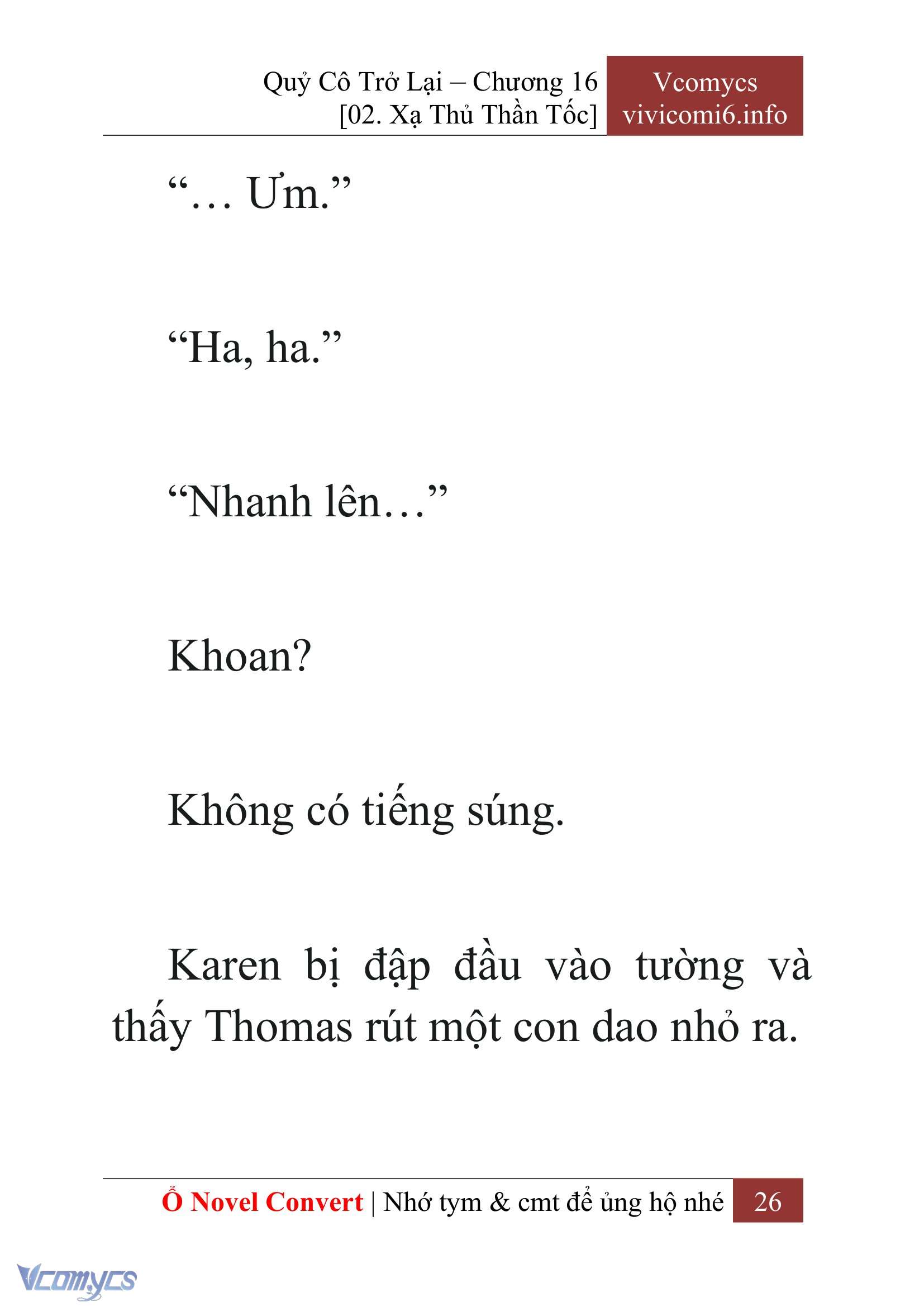 [Novel] Quý Cô Trở Lại Chap 16 - Trang 2