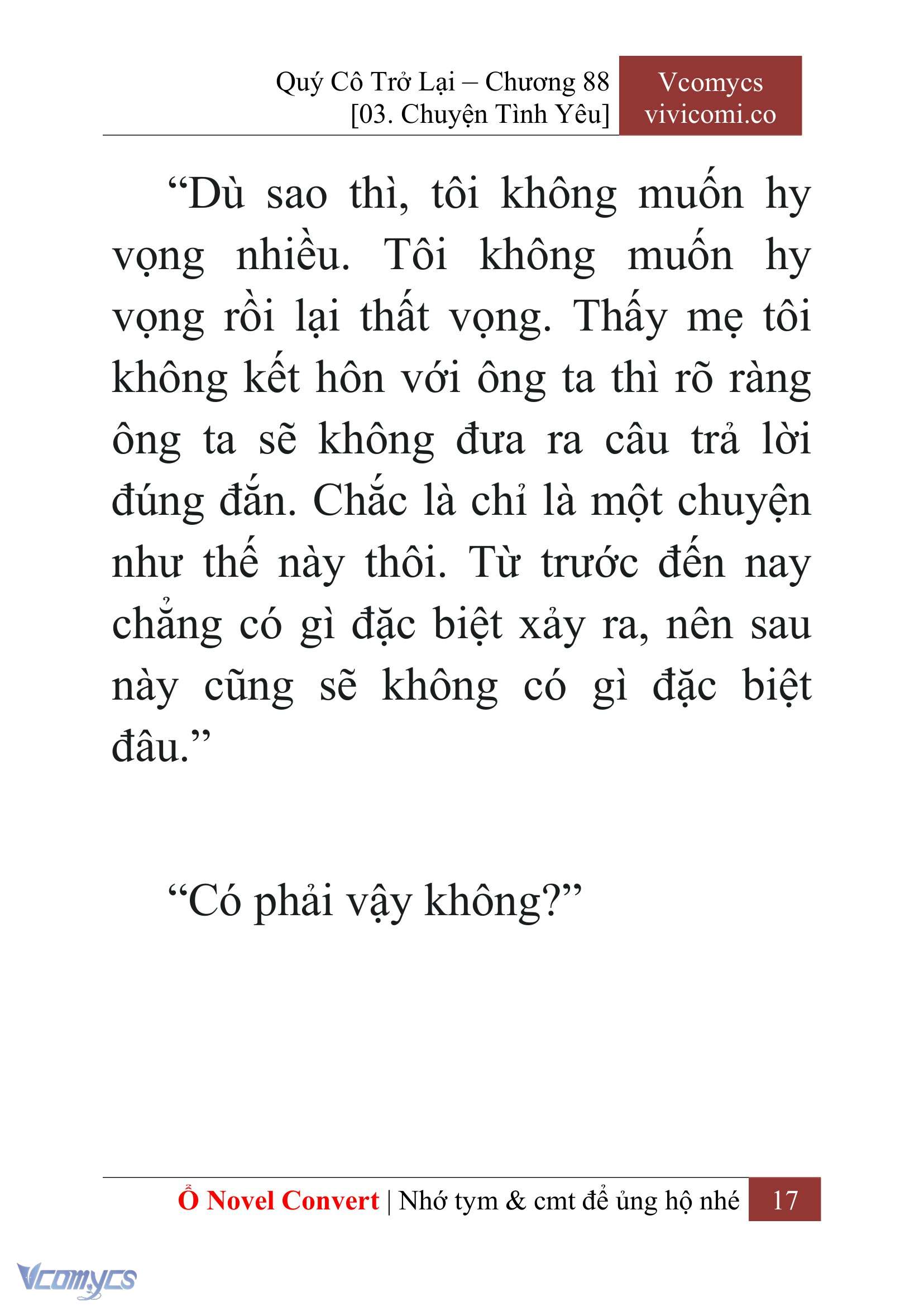 [Novel] Quý Cô Trở Lại Chap 88 - Trang 2