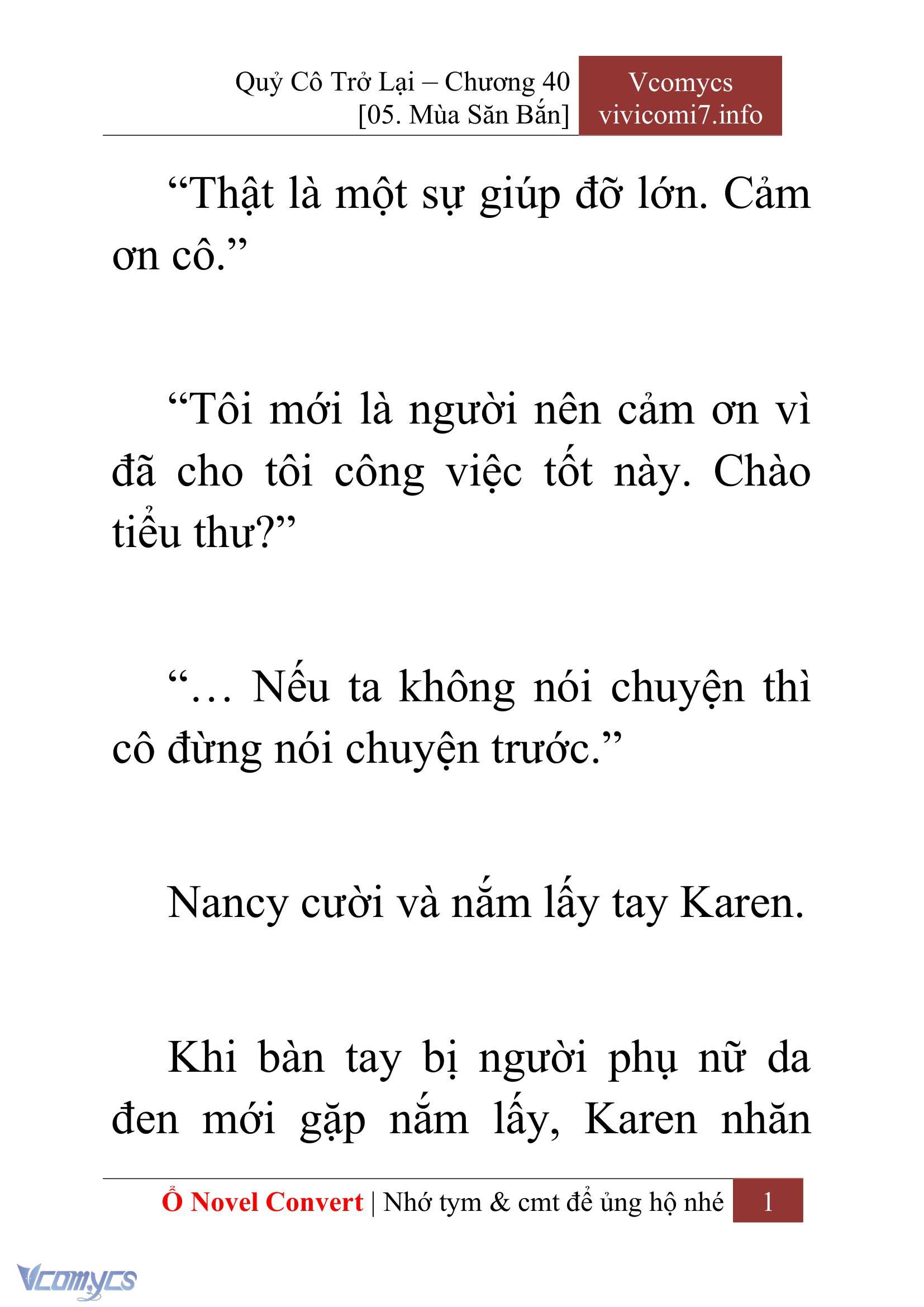[Novel] Quý Cô Trở Lại Chap 40 - Trang 2