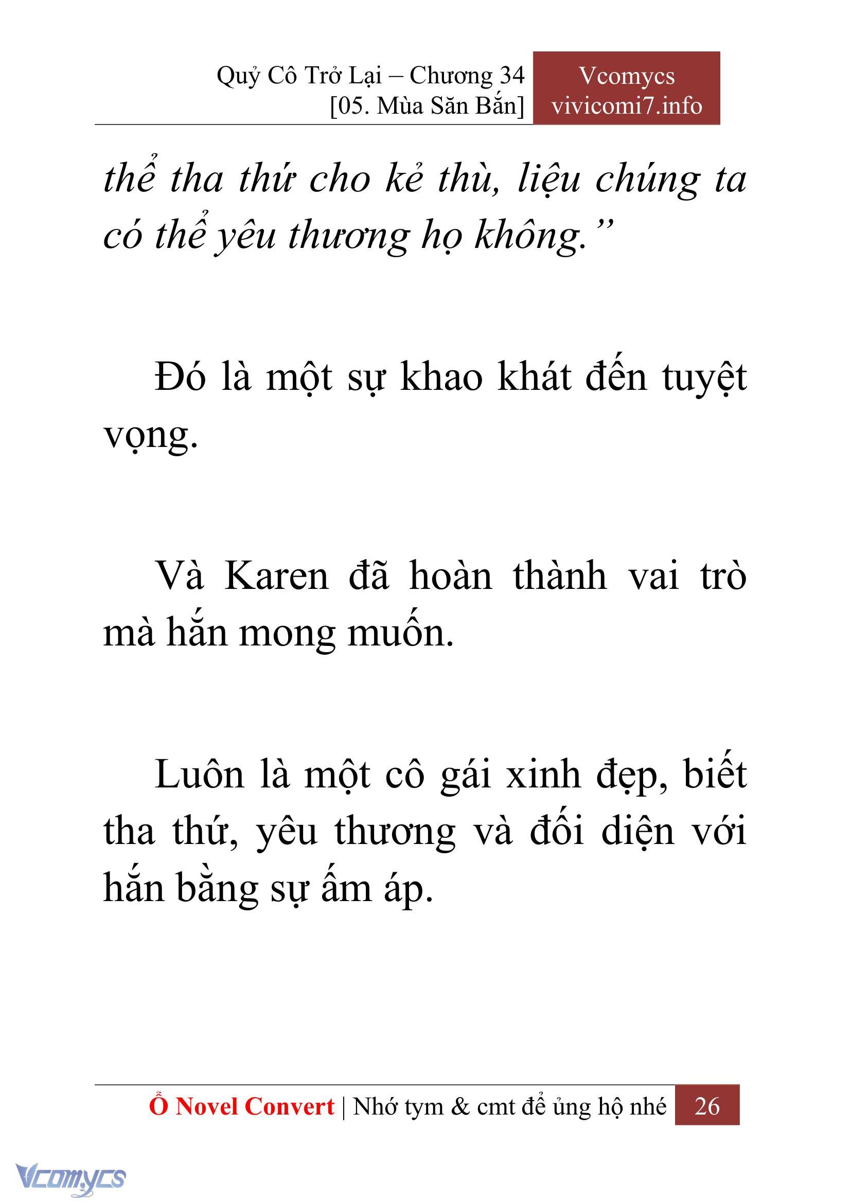 [Novel] Quý Cô Trở Lại Chap 34 - Trang 2