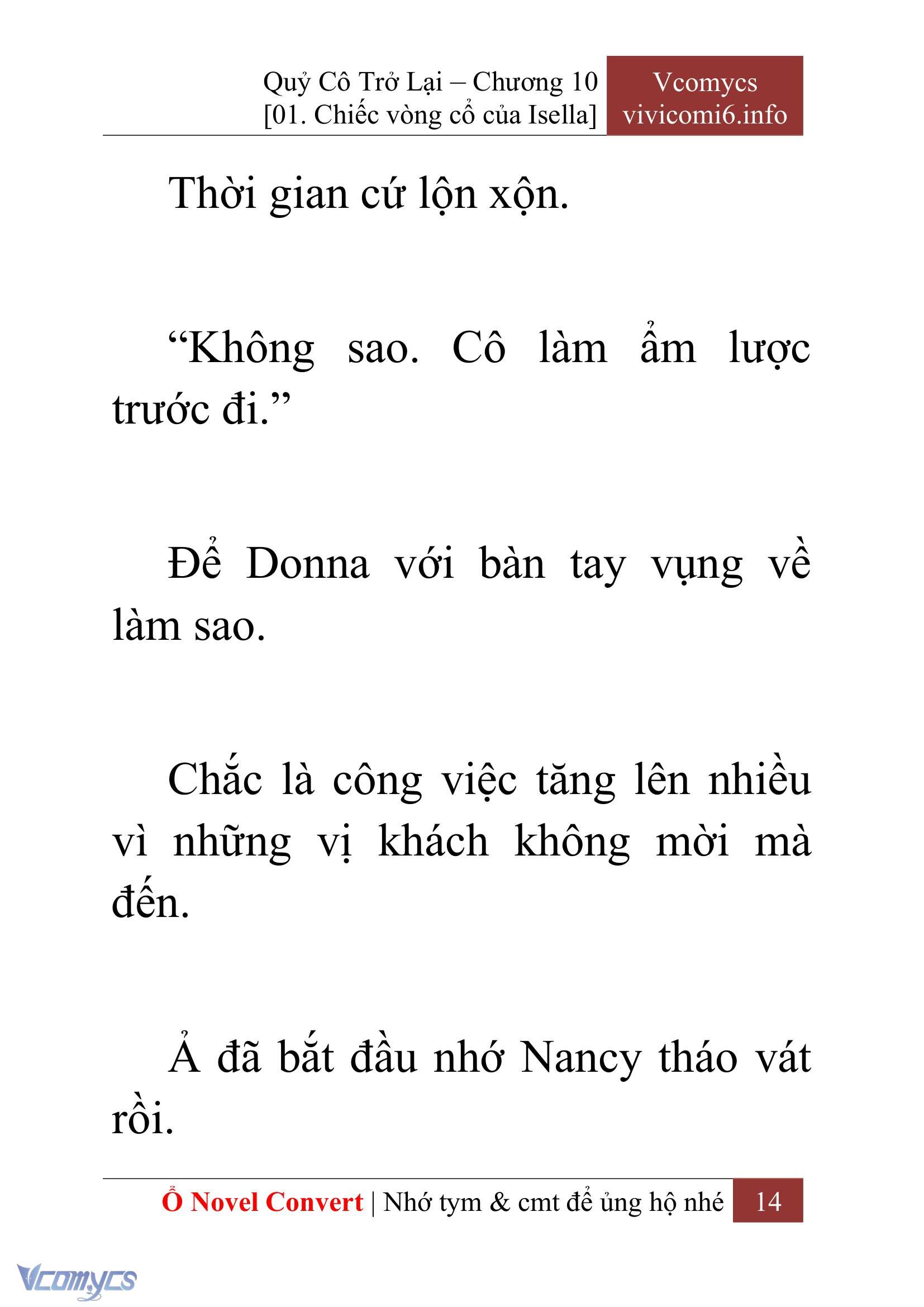 [Novel] Quý Cô Trở Lại Chap 10 - Trang 2