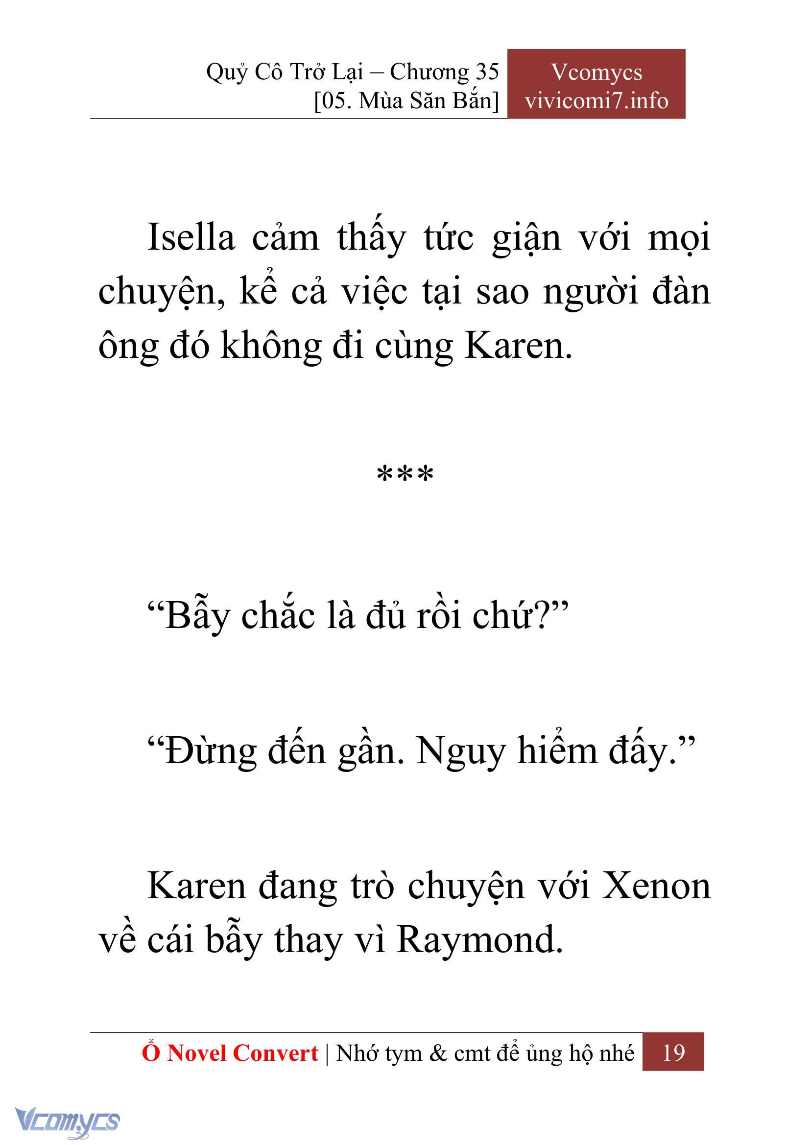 [Novel] Quý Cô Trở Lại Chap 35 - Trang 2