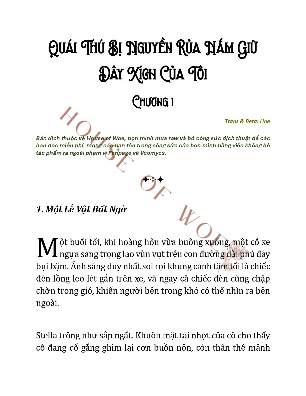 [NOVEL] QUÁI THÚ BỊ NGUYỀN RỦA NẮM GIỮ DÂY XÍCH CỦA TÔI Chap 1 - Trang 2