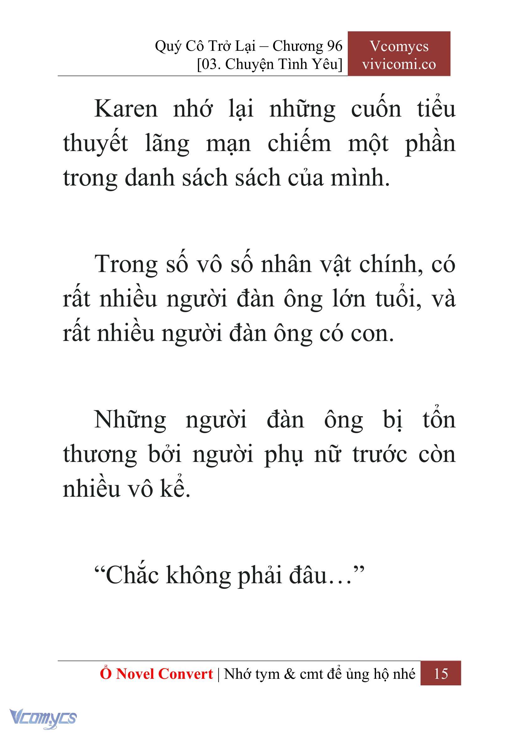 [Novel] Quý Cô Trở Lại Chap 96 - Trang 2