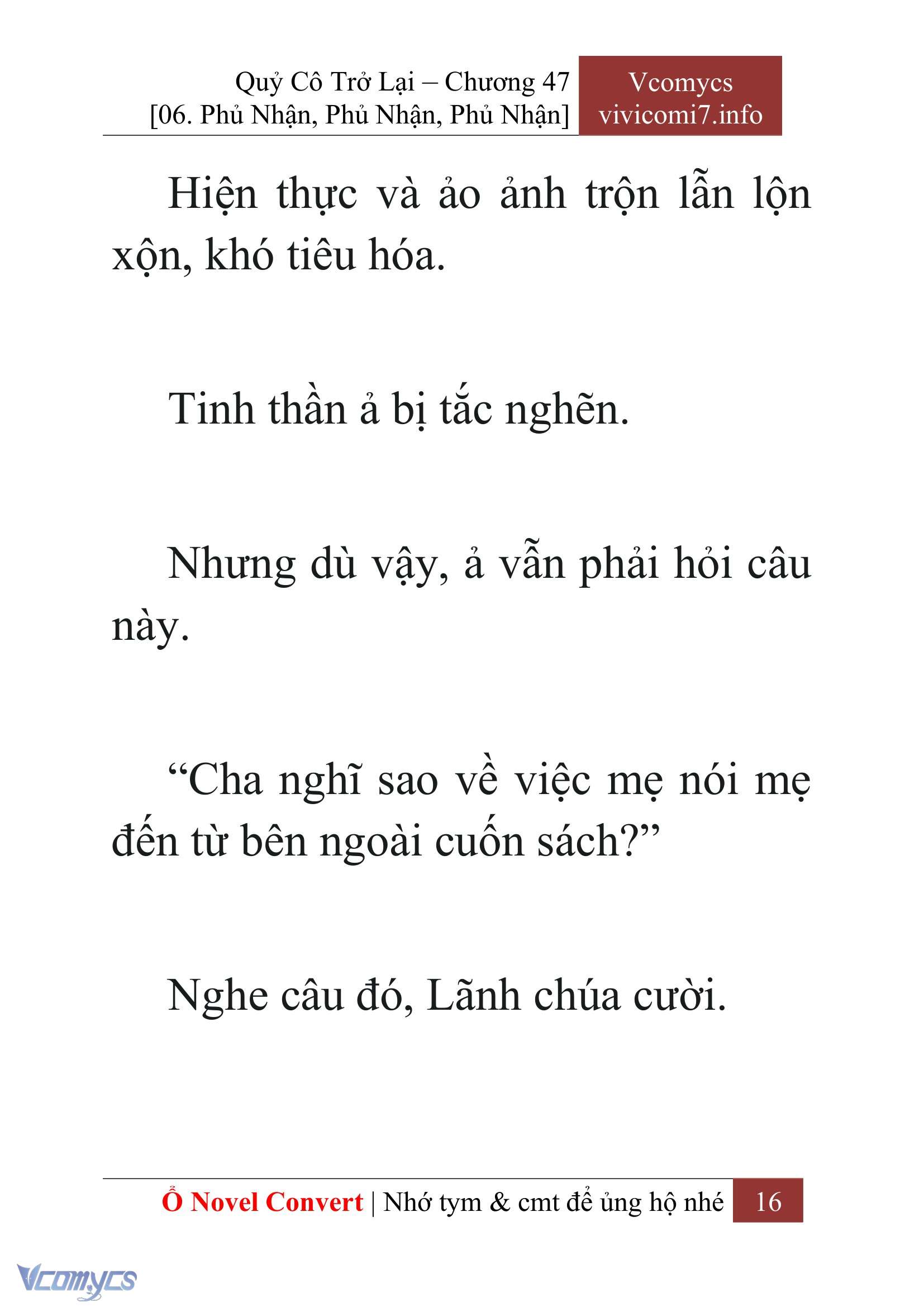 [Novel] Quý Cô Trở Lại Chap 47 - Trang 2