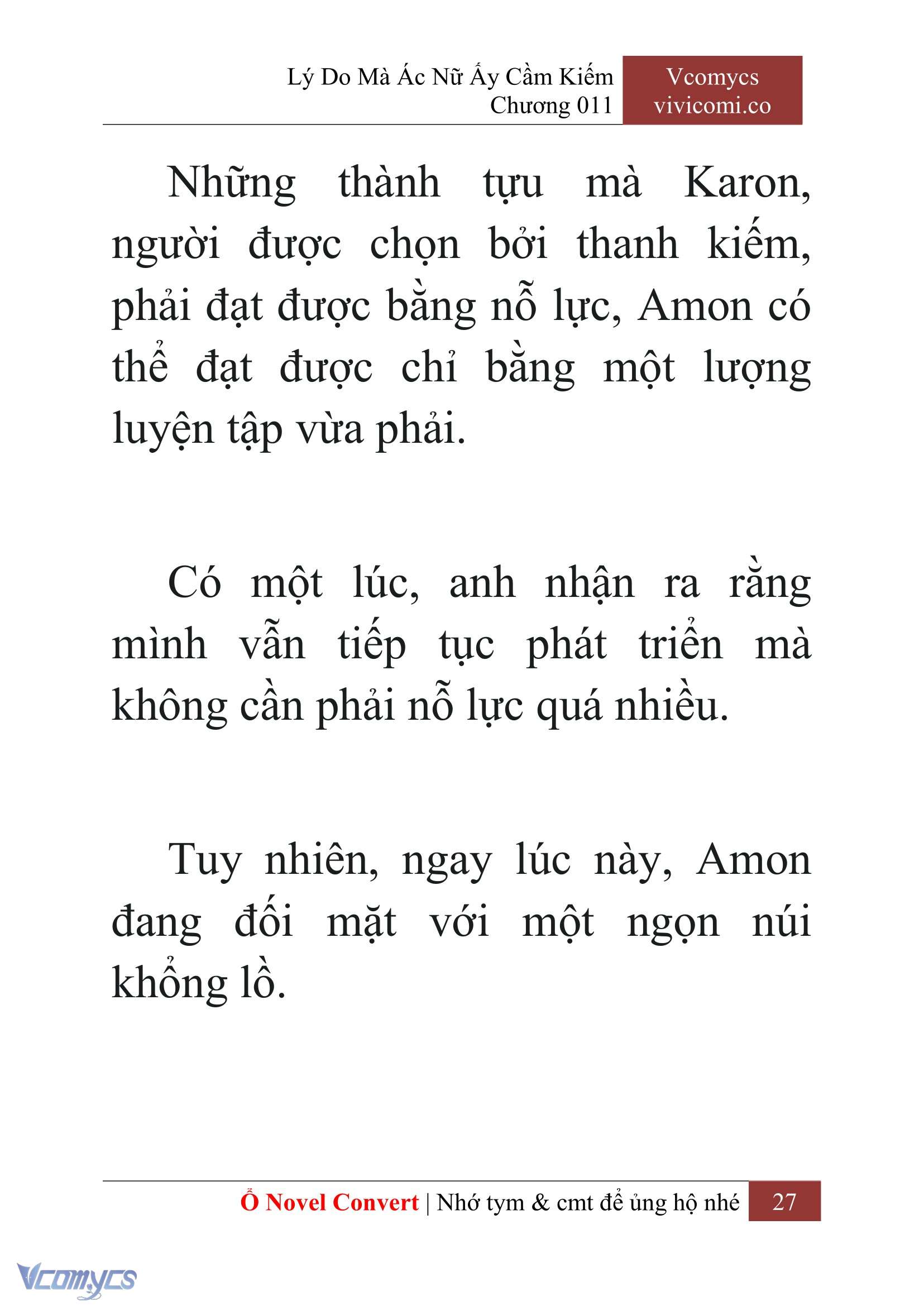 [Novel] Lý Do Mà Ác Nữ Ấy Cầm Kiếm Chap 11 - Trang 2