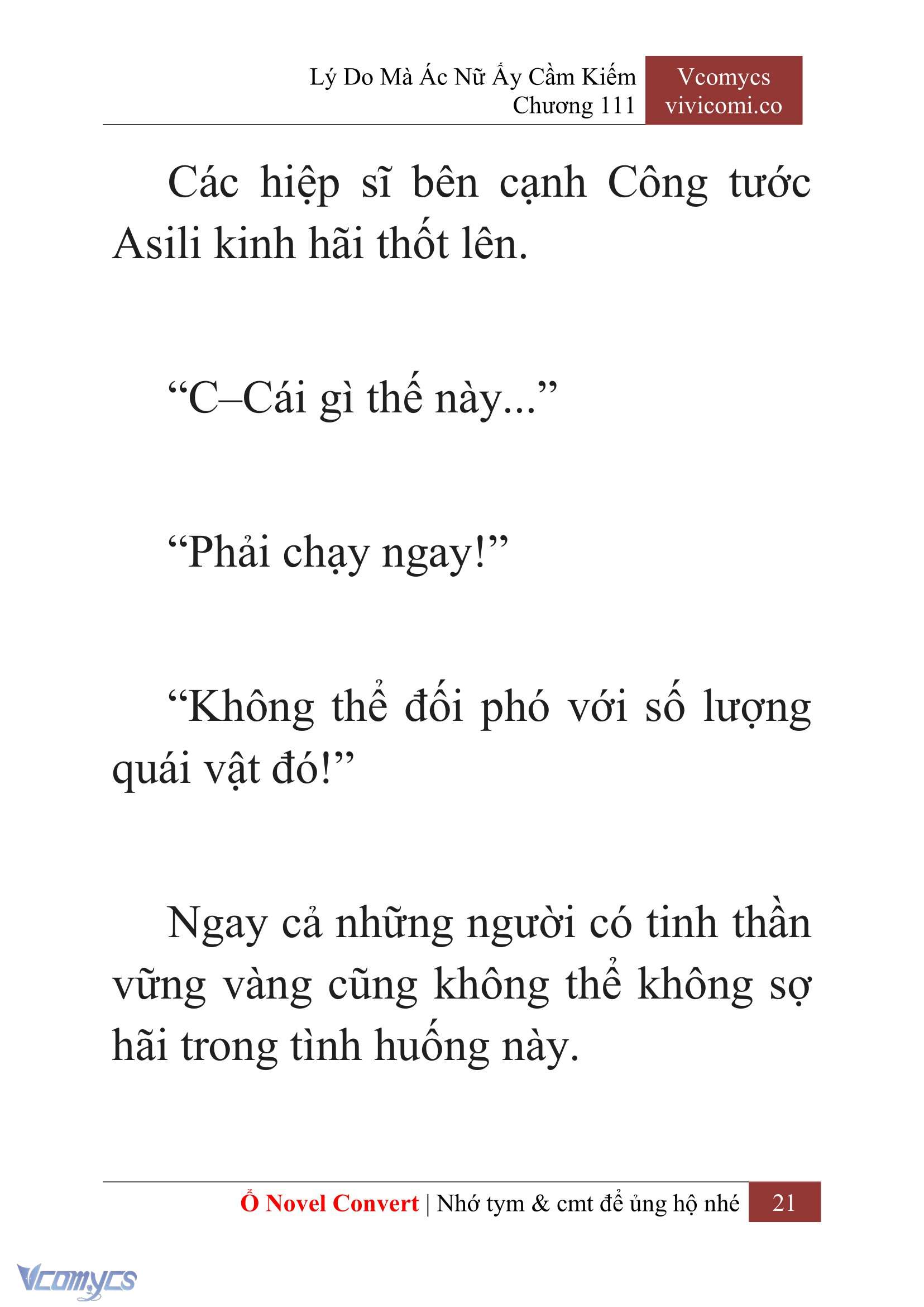 [Novel] Lý Do Mà Ác Nữ Ấy Cầm Kiếm Chap 111 - Trang 2