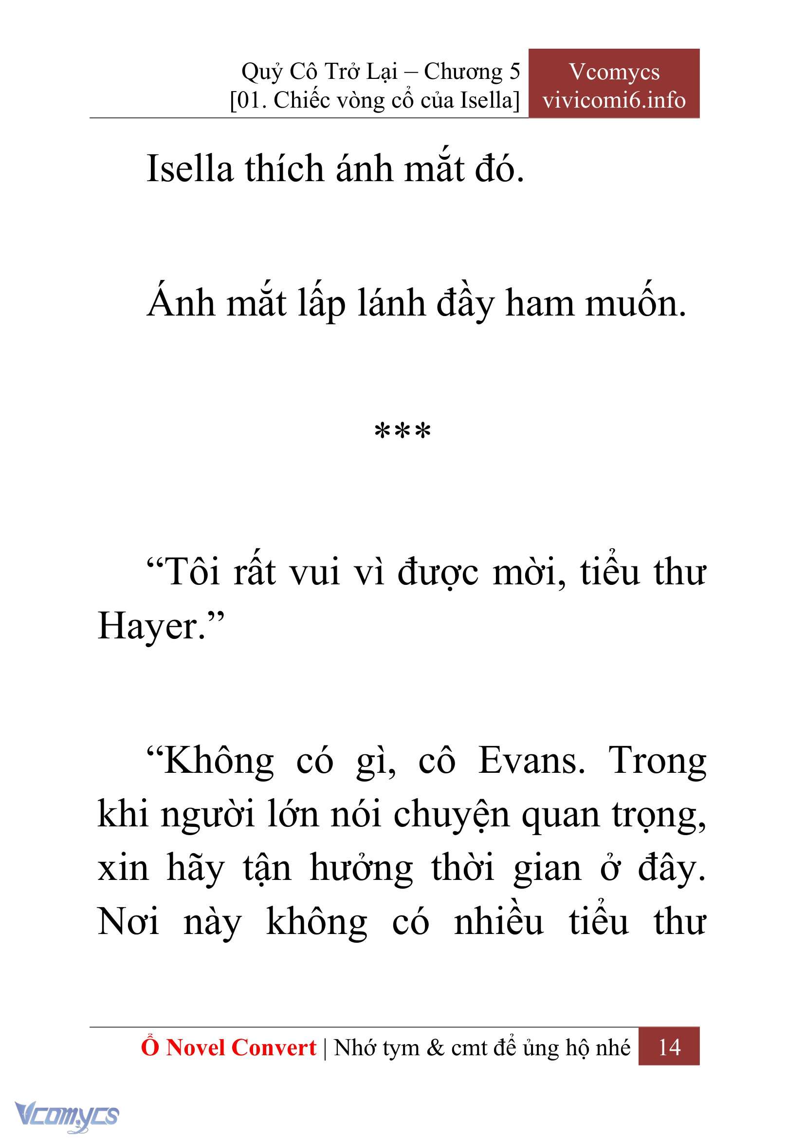 [Novel] Quý Cô Trở Lại Chap 5 - Trang 2