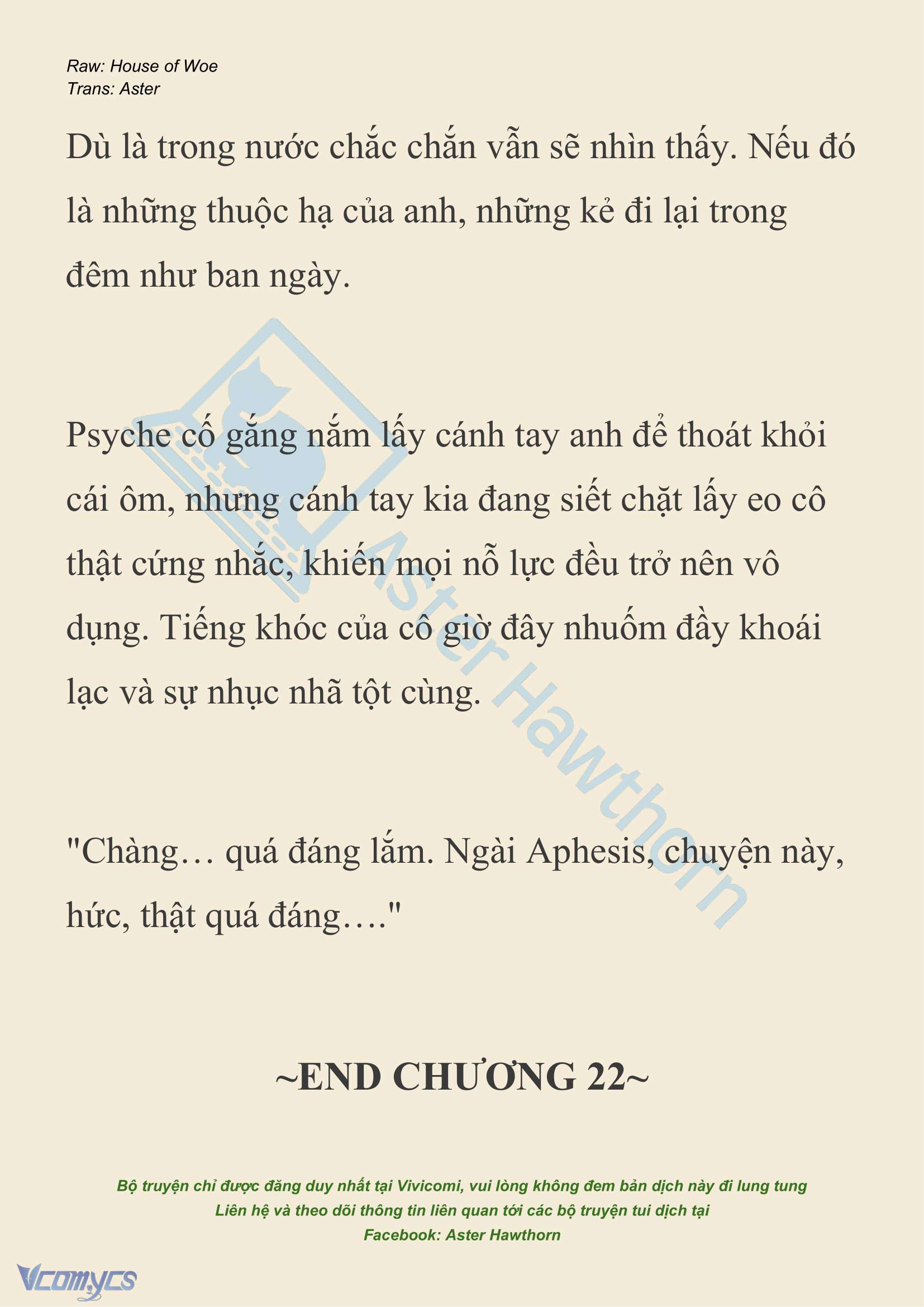 [NOVEL] Dành Cho Các Nữ Thần: Dành cho Psyche Chap 22 - Trang 2