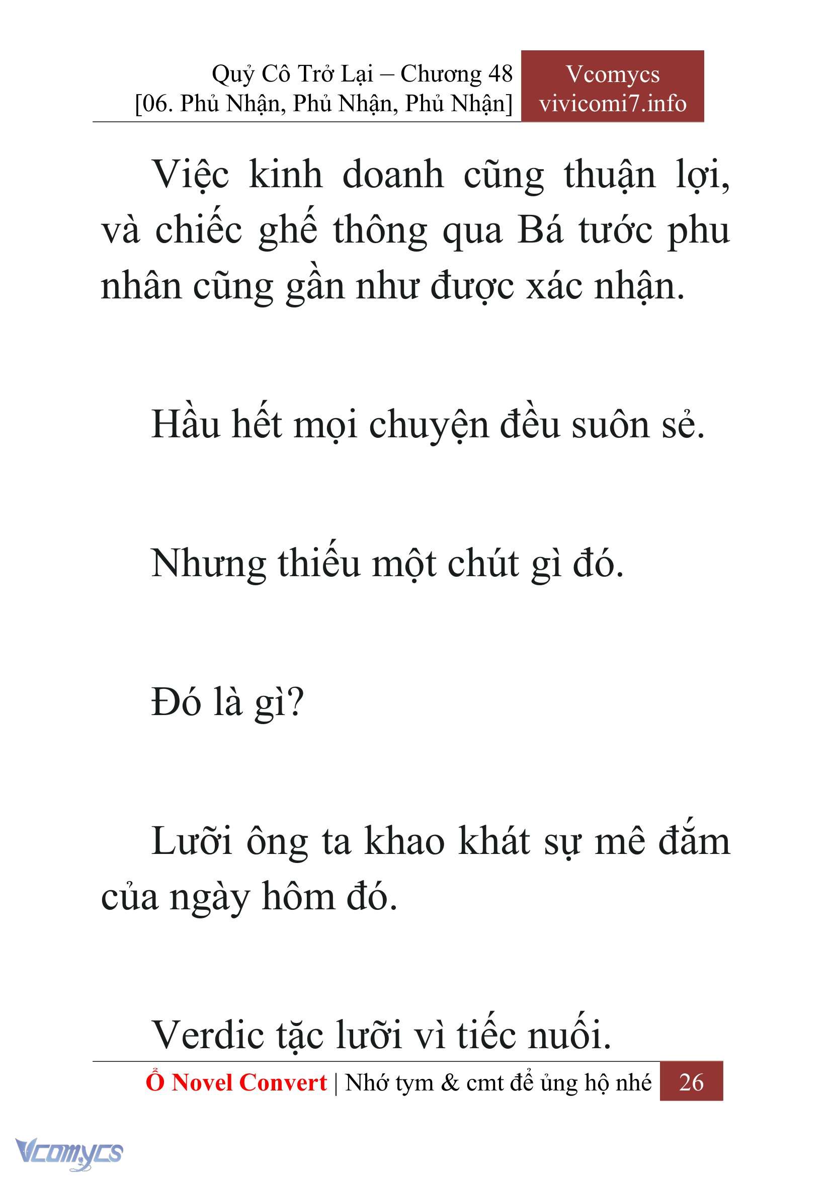 [Novel] Quý Cô Trở Lại Chap 48 - Trang 2