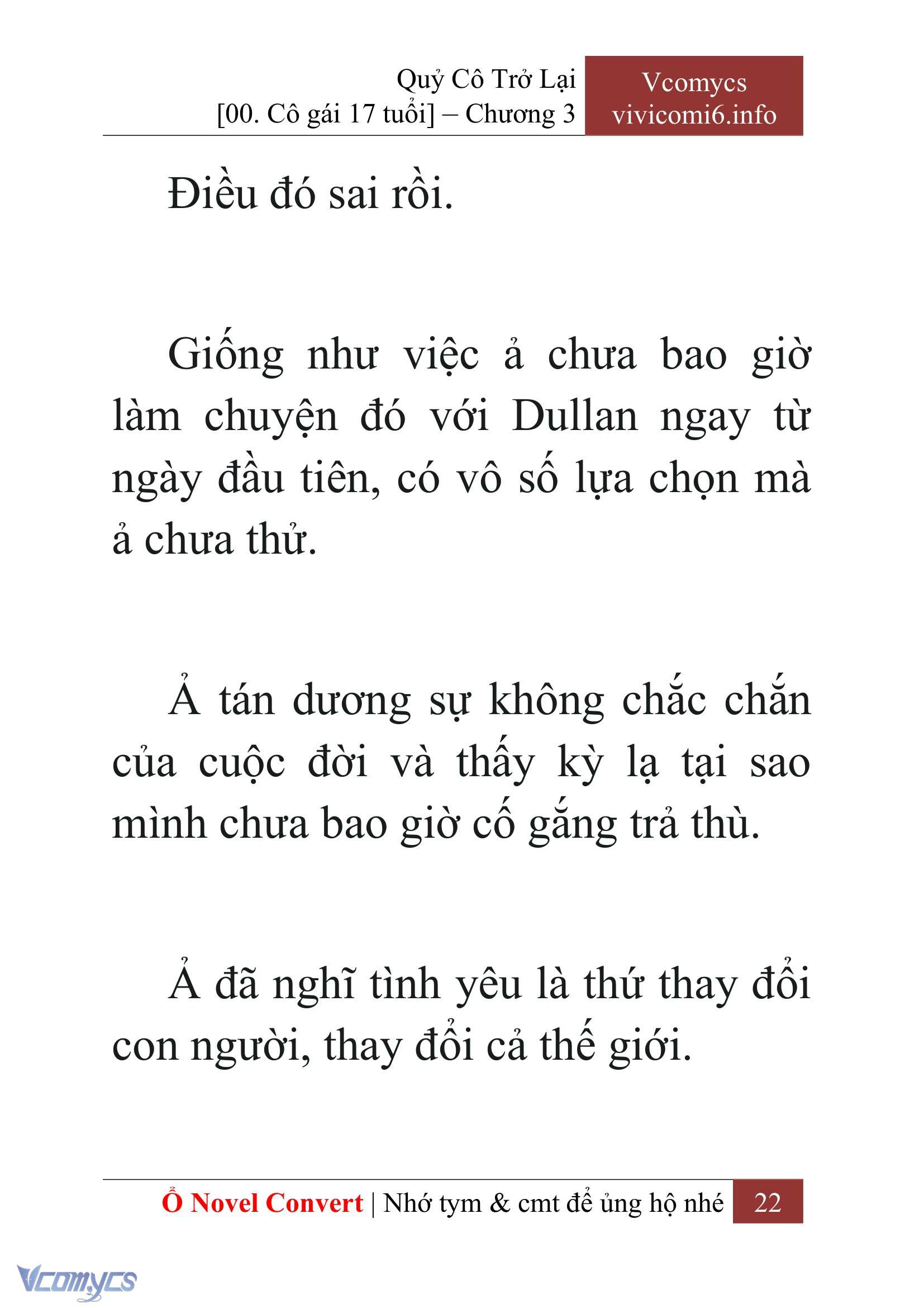 [Novel] Quý Cô Trở Lại Chap 3 - Trang 2