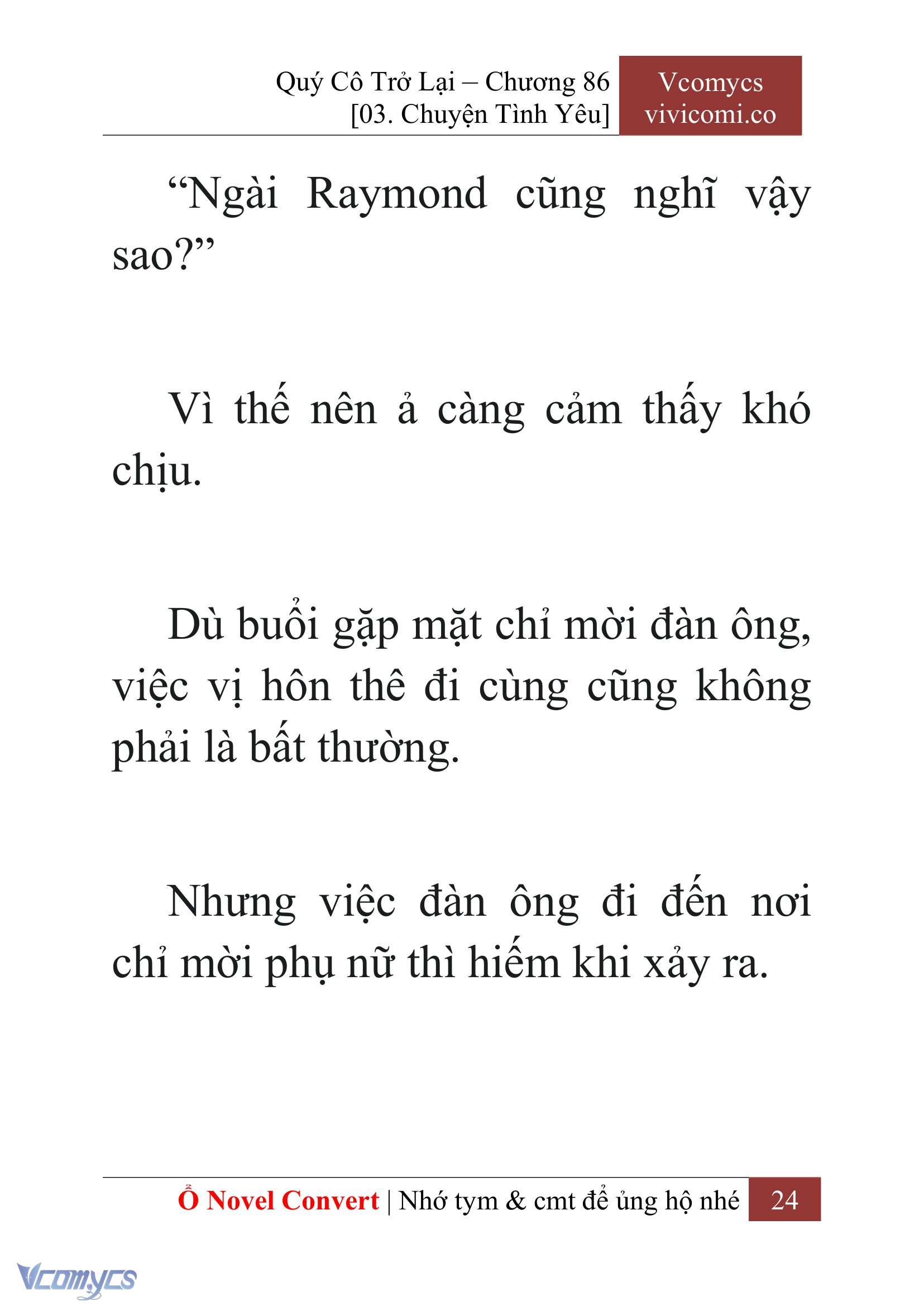[Novel] Quý Cô Trở Lại Chap 86 - Trang 2