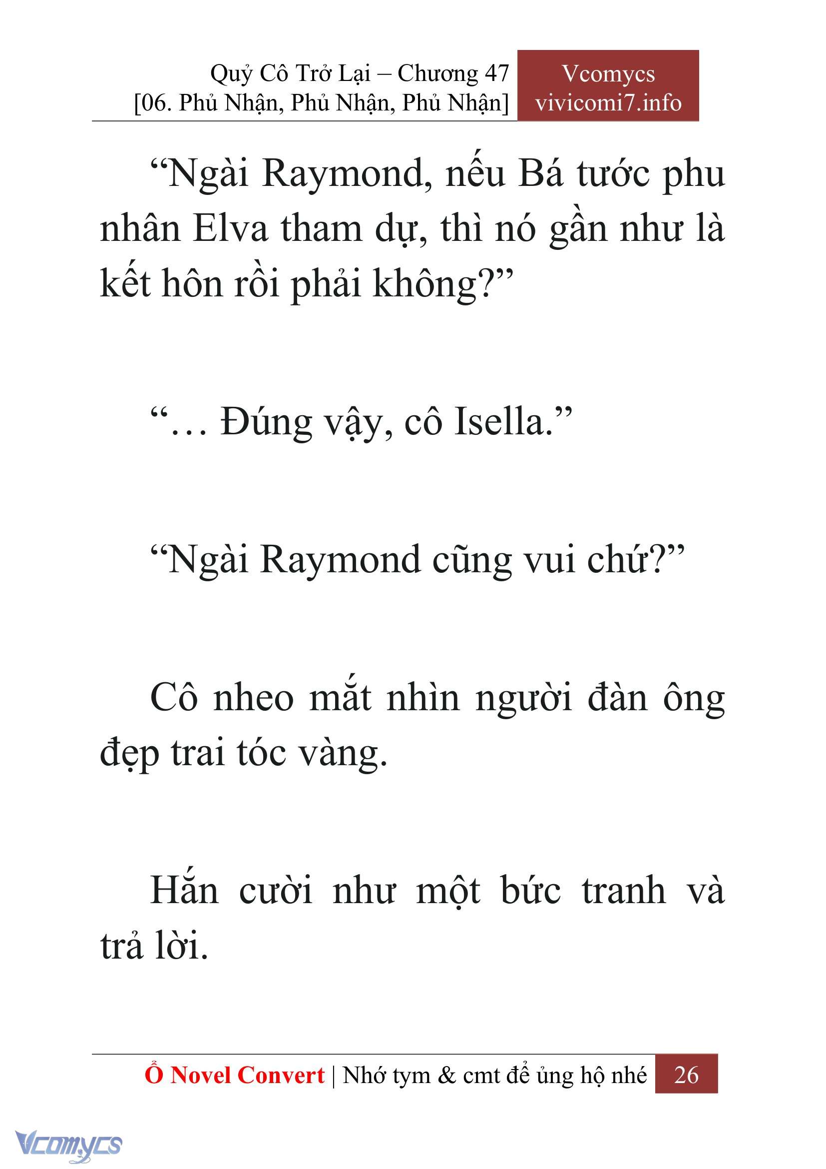 [Novel] Quý Cô Trở Lại Chap 47 - Trang 2