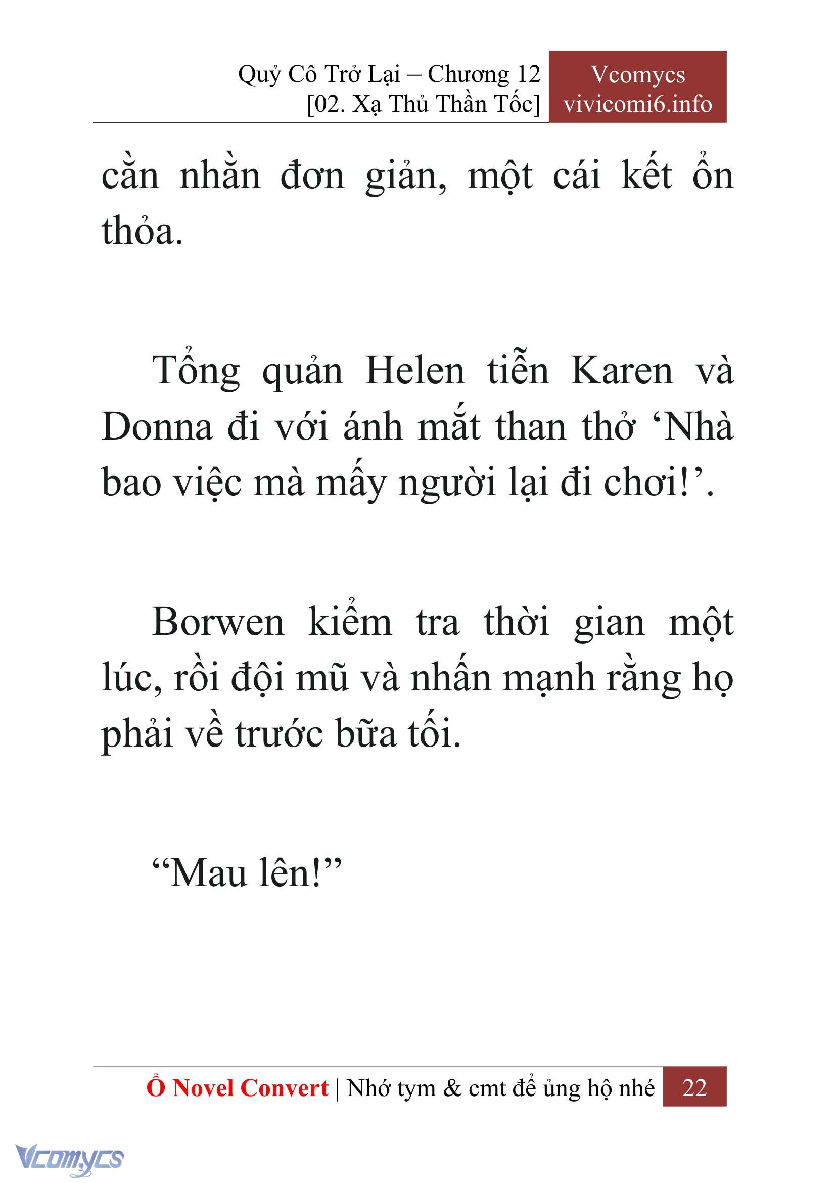 [Novel] Quý Cô Trở Lại Chap 12 - Trang 2