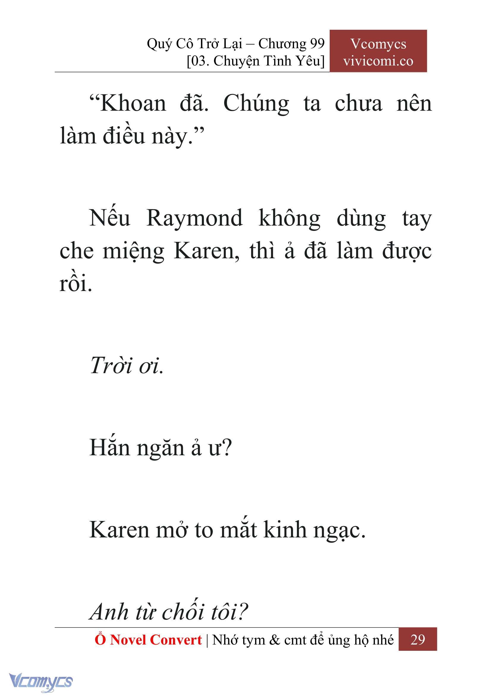 [Novel] Quý Cô Trở Lại Chap 99 - Trang 2