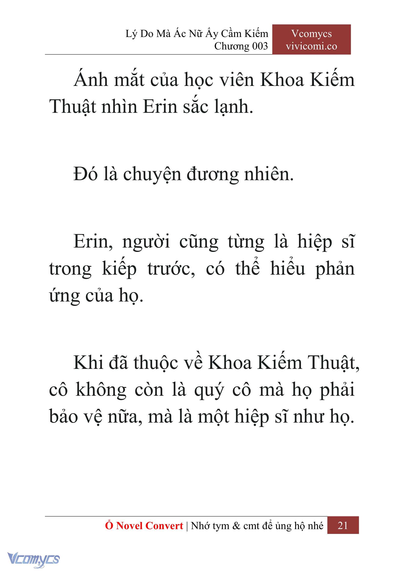 [Novel] Lý Do Mà Ác Nữ Ấy Cầm Kiếm Chap 3 - Trang 2