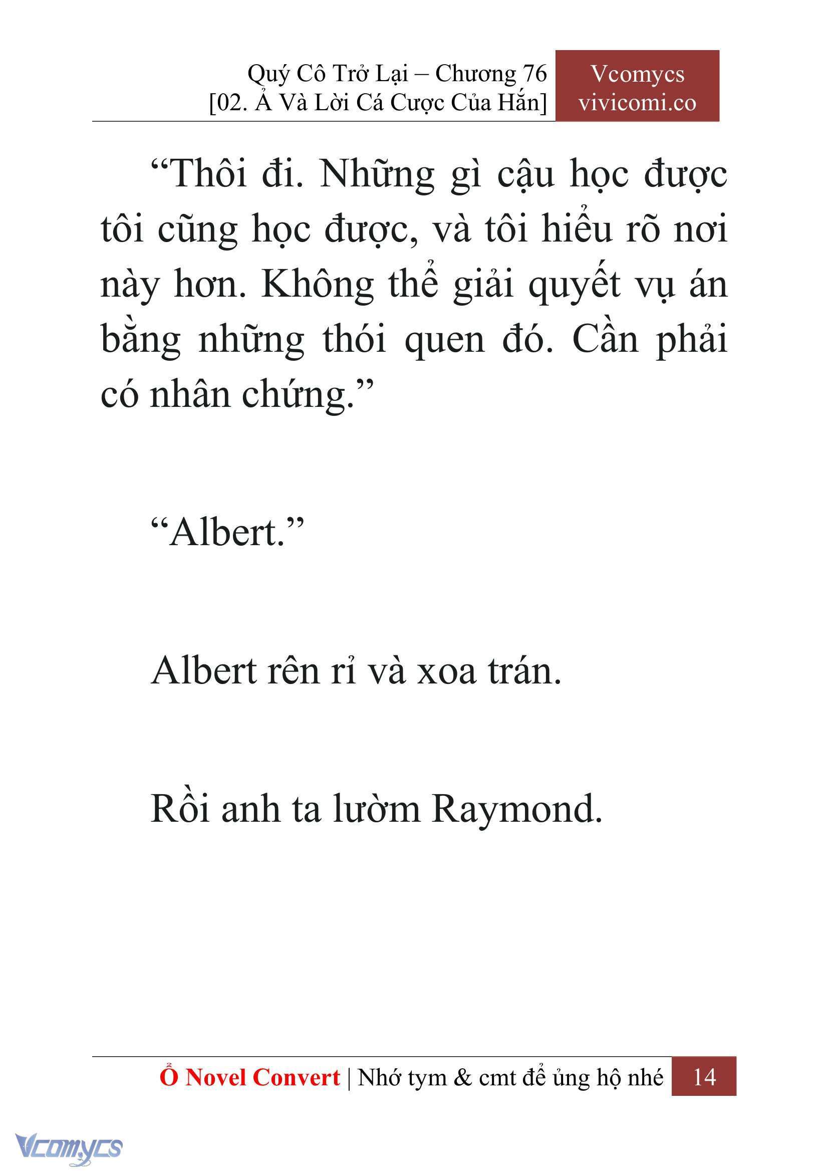 [Novel] Quý Cô Trở Lại Chap 76 - Next Chap 77