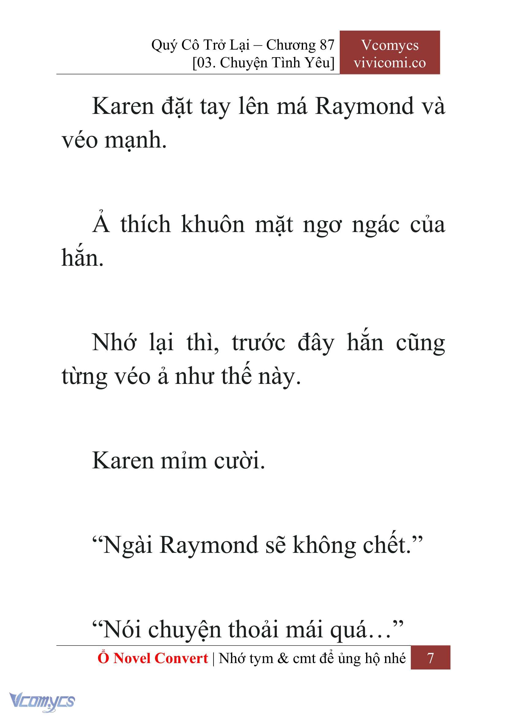 [Novel] Quý Cô Trở Lại Chap 87 - Trang 2