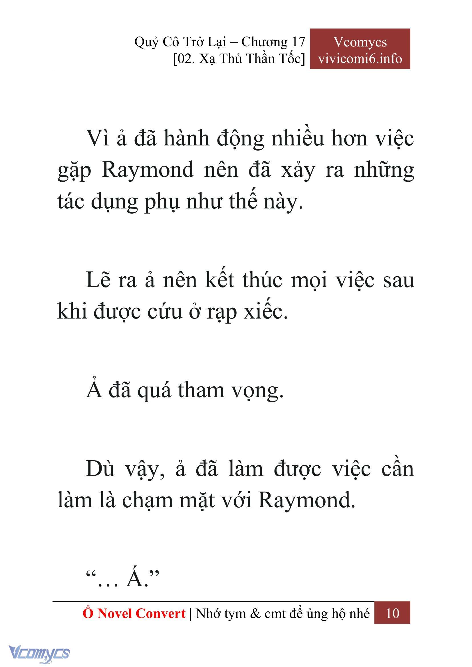[Novel] Quý Cô Trở Lại Chap 17 - Trang 2