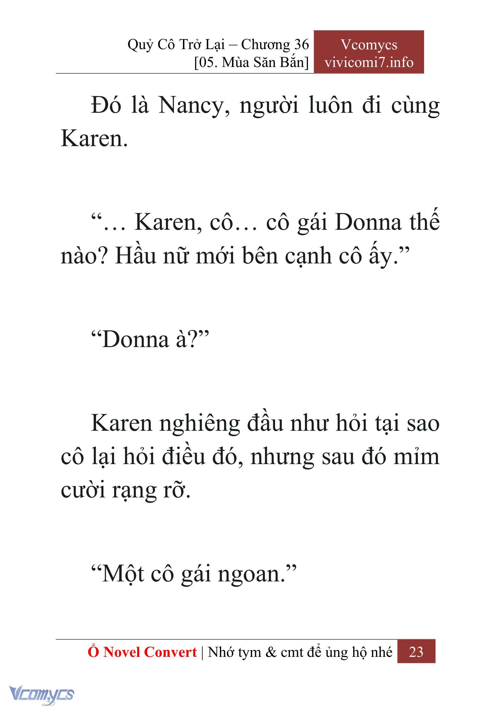 [Novel] Quý Cô Trở Lại Chap 36 - Trang 2