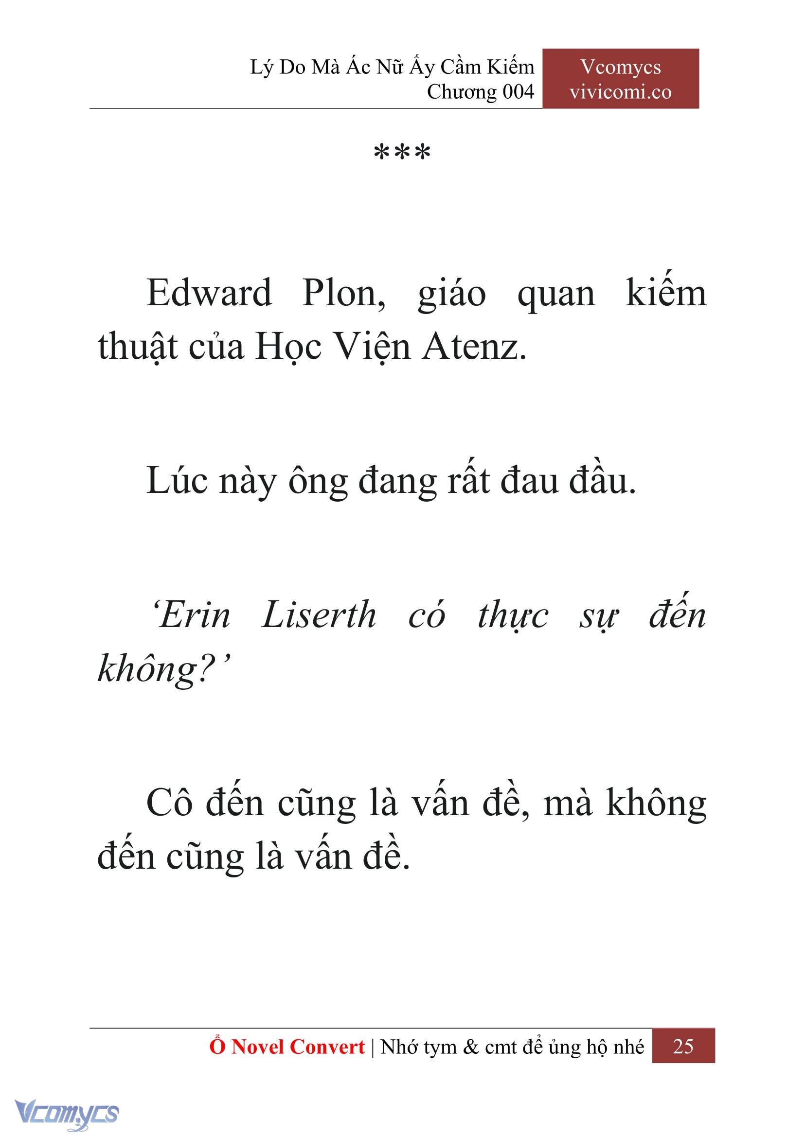 [Novel] Lý Do Mà Ác Nữ Ấy Cầm Kiếm Chap 4 - Trang 2