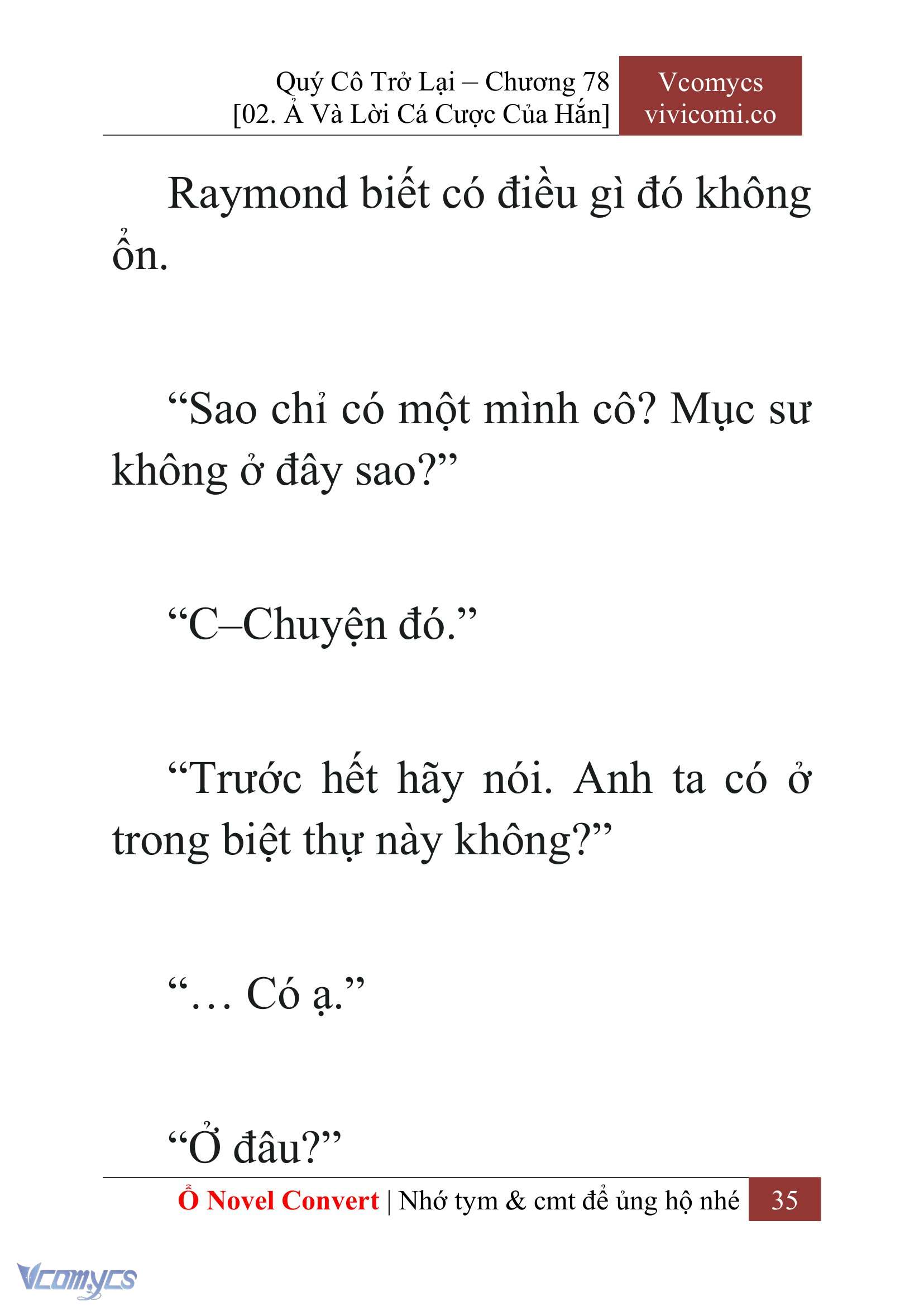 [Novel] Quý Cô Trở Lại Chap 78 - Next Chap 79