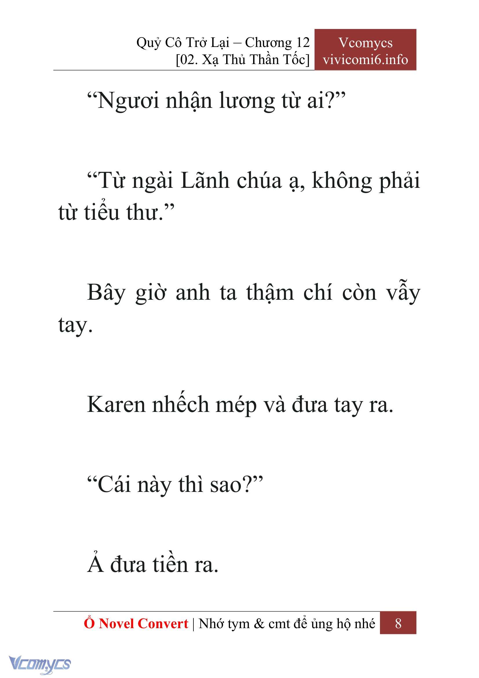 [Novel] Quý Cô Trở Lại Chap 12 - Trang 2