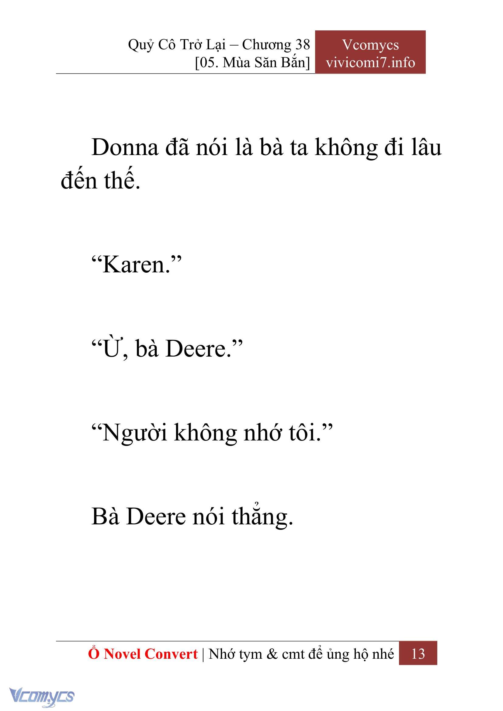 [Novel] Quý Cô Trở Lại Chap 38 - Trang 2