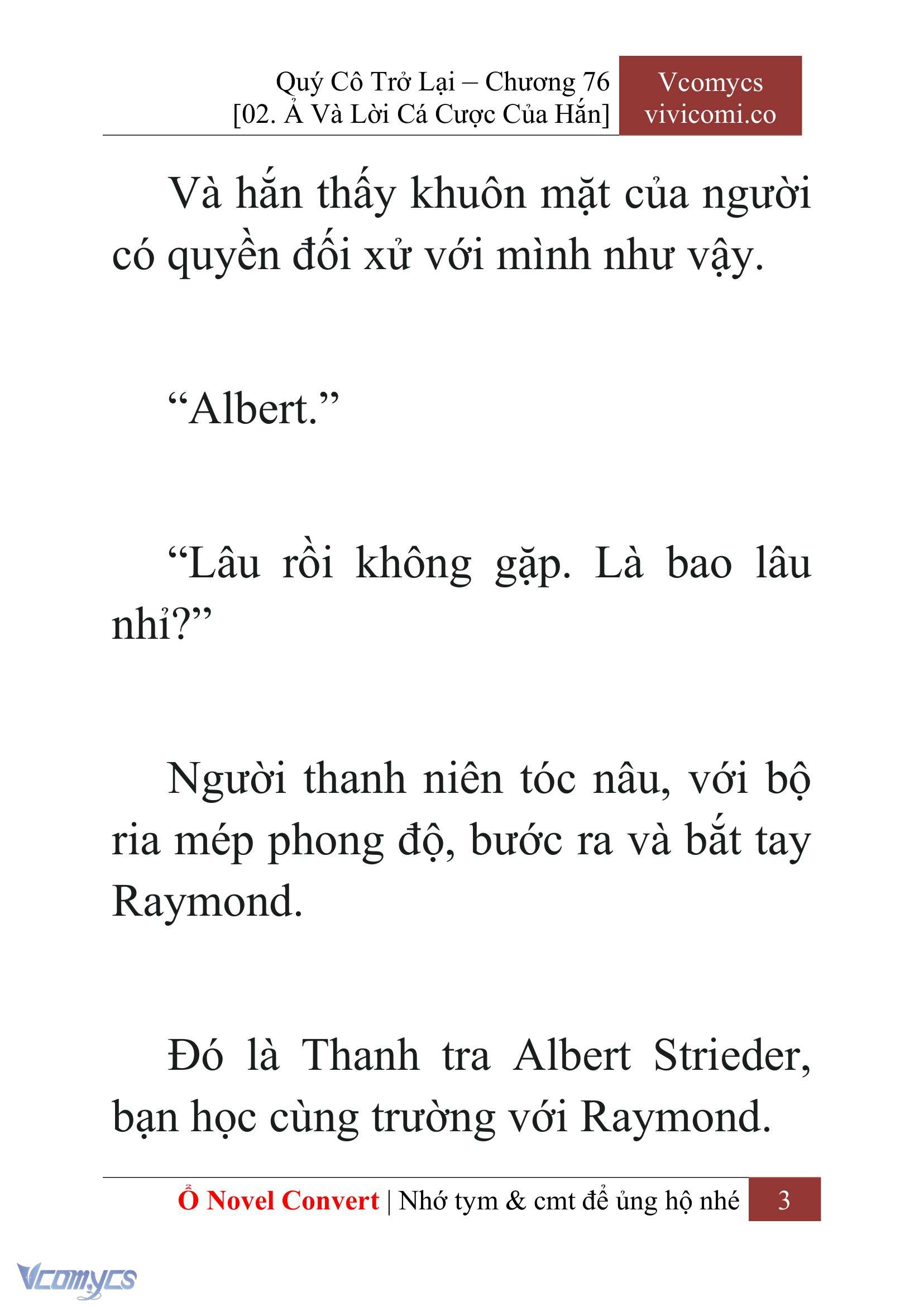 [Novel] Quý Cô Trở Lại Chap 76 - Next Chap 77