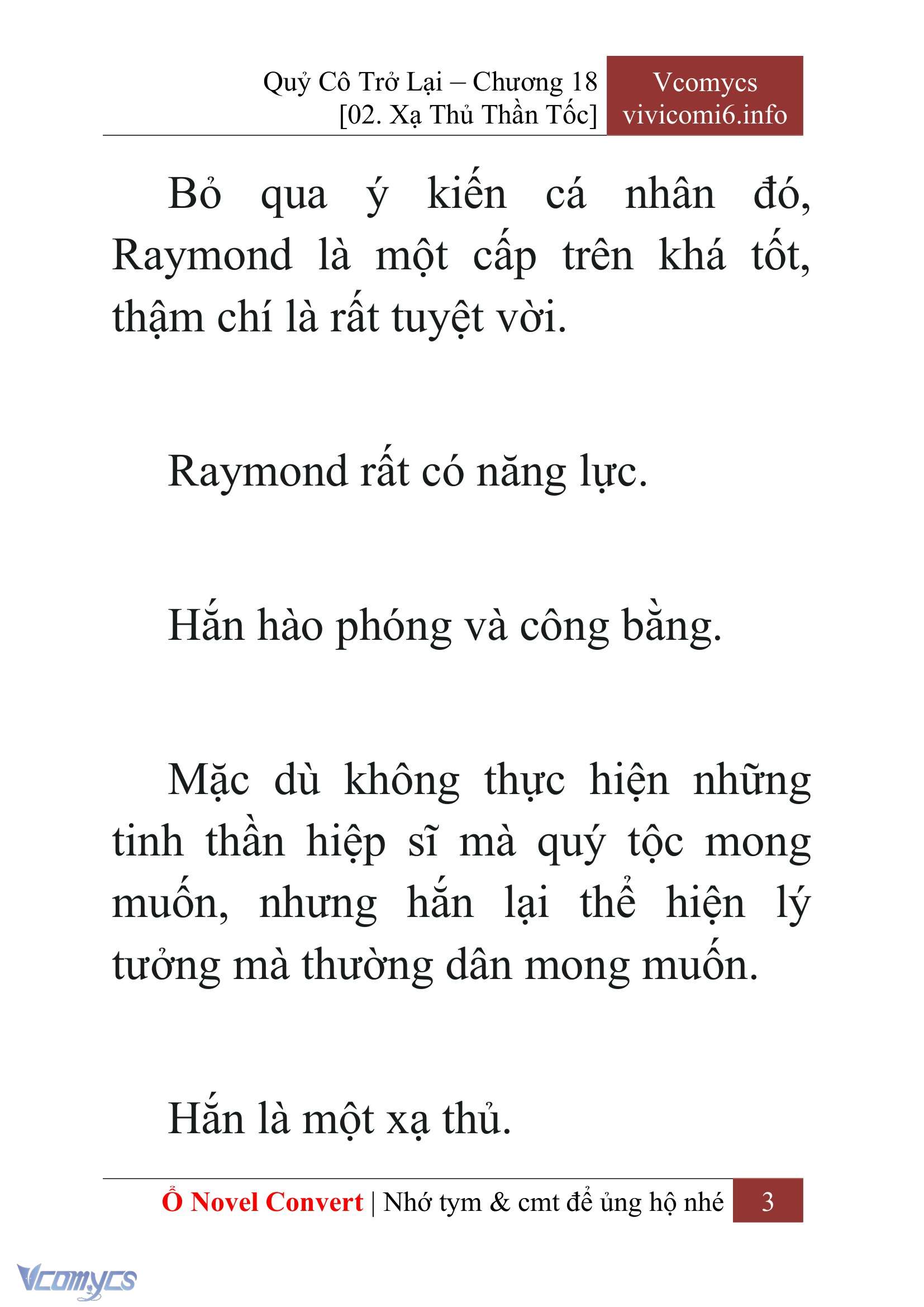 [Novel] Quý Cô Trở Lại Chap 18 - Trang 2