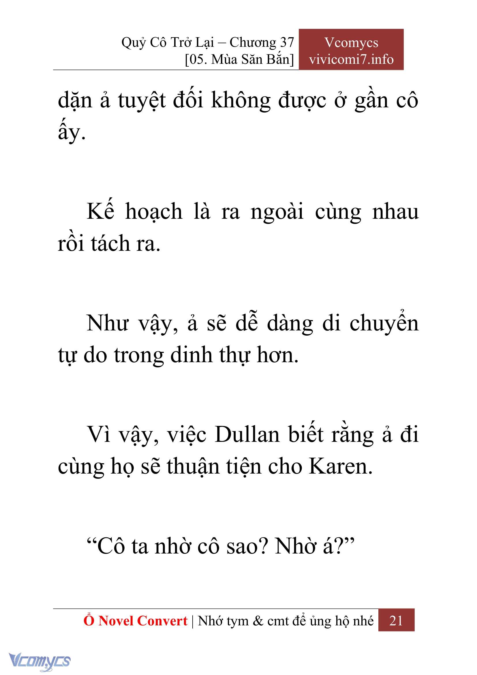 [Novel] Quý Cô Trở Lại Chap 37 - Trang 2