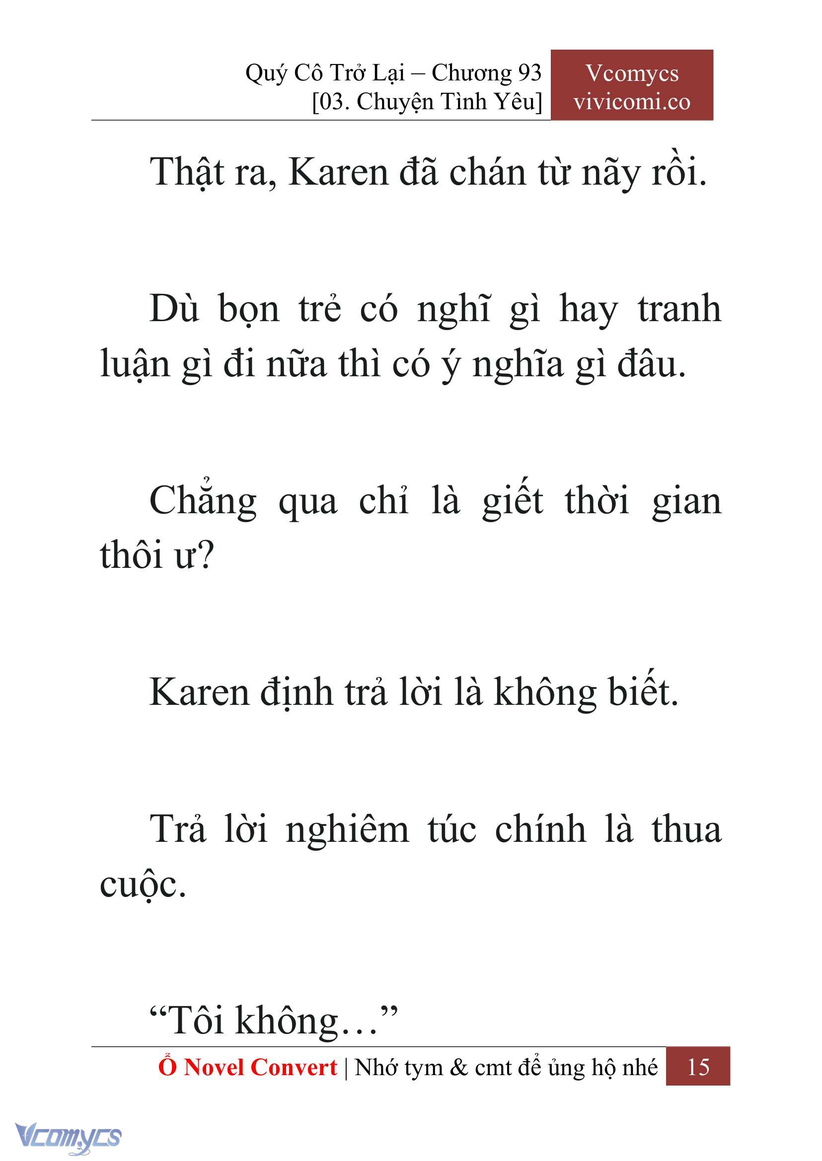 [Novel] Quý Cô Trở Lại Chap 93 - Trang 2