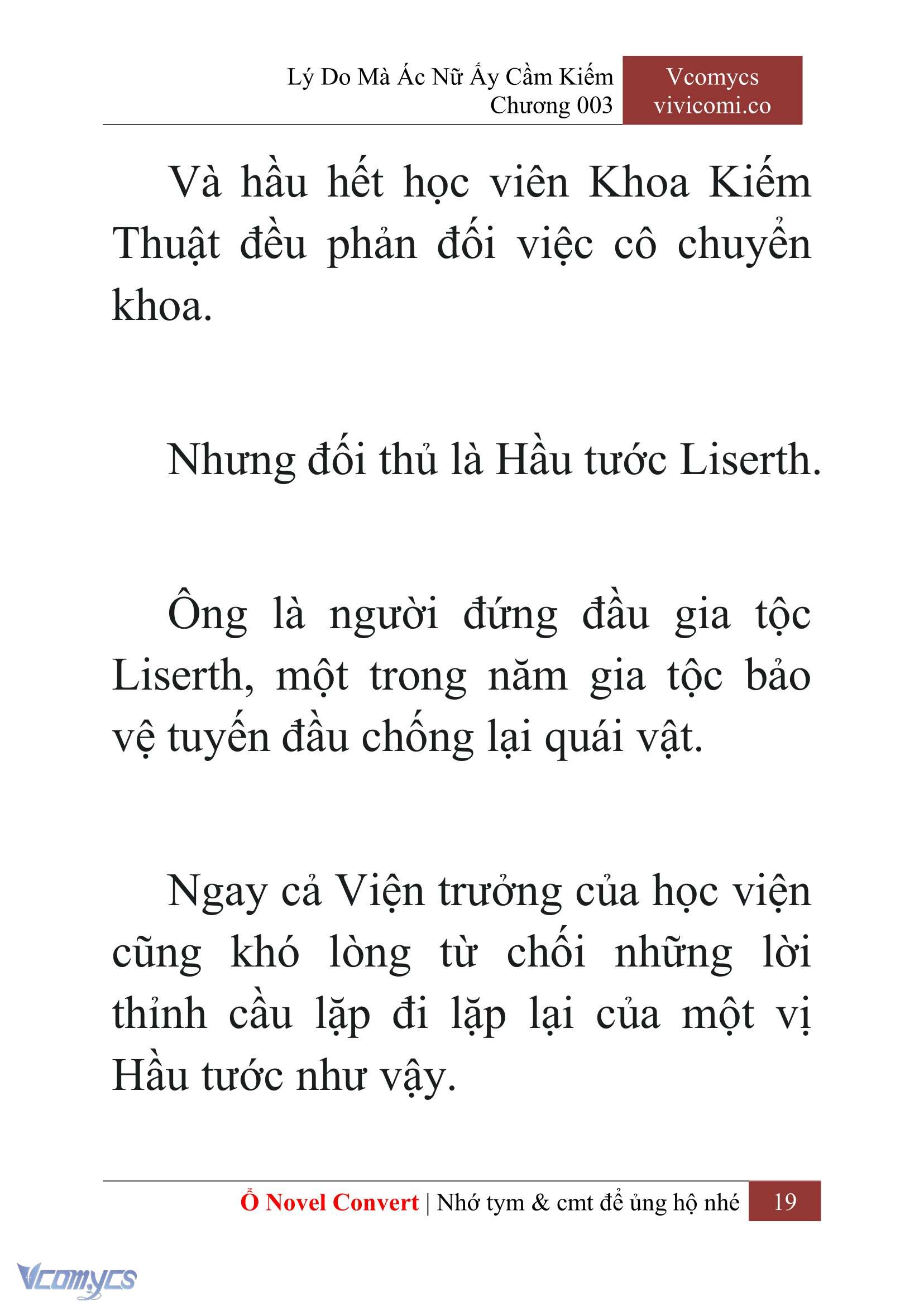 [Novel] Lý Do Mà Ác Nữ Ấy Cầm Kiếm Chap 3 - Trang 2