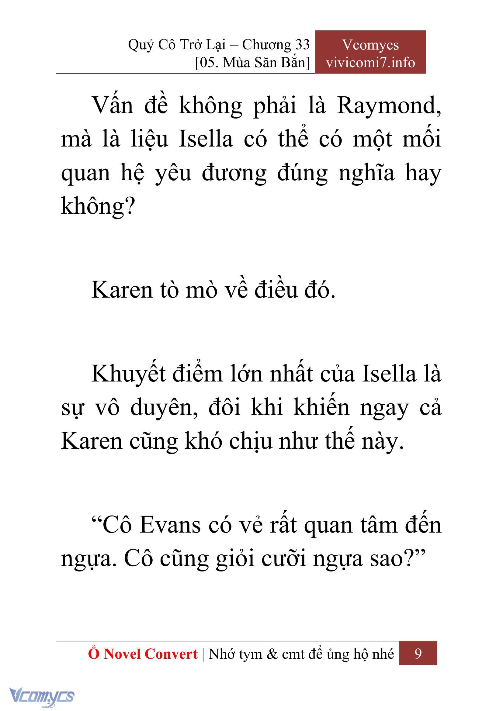 [Novel] Quý Cô Trở Lại Chap 33 - Trang 2