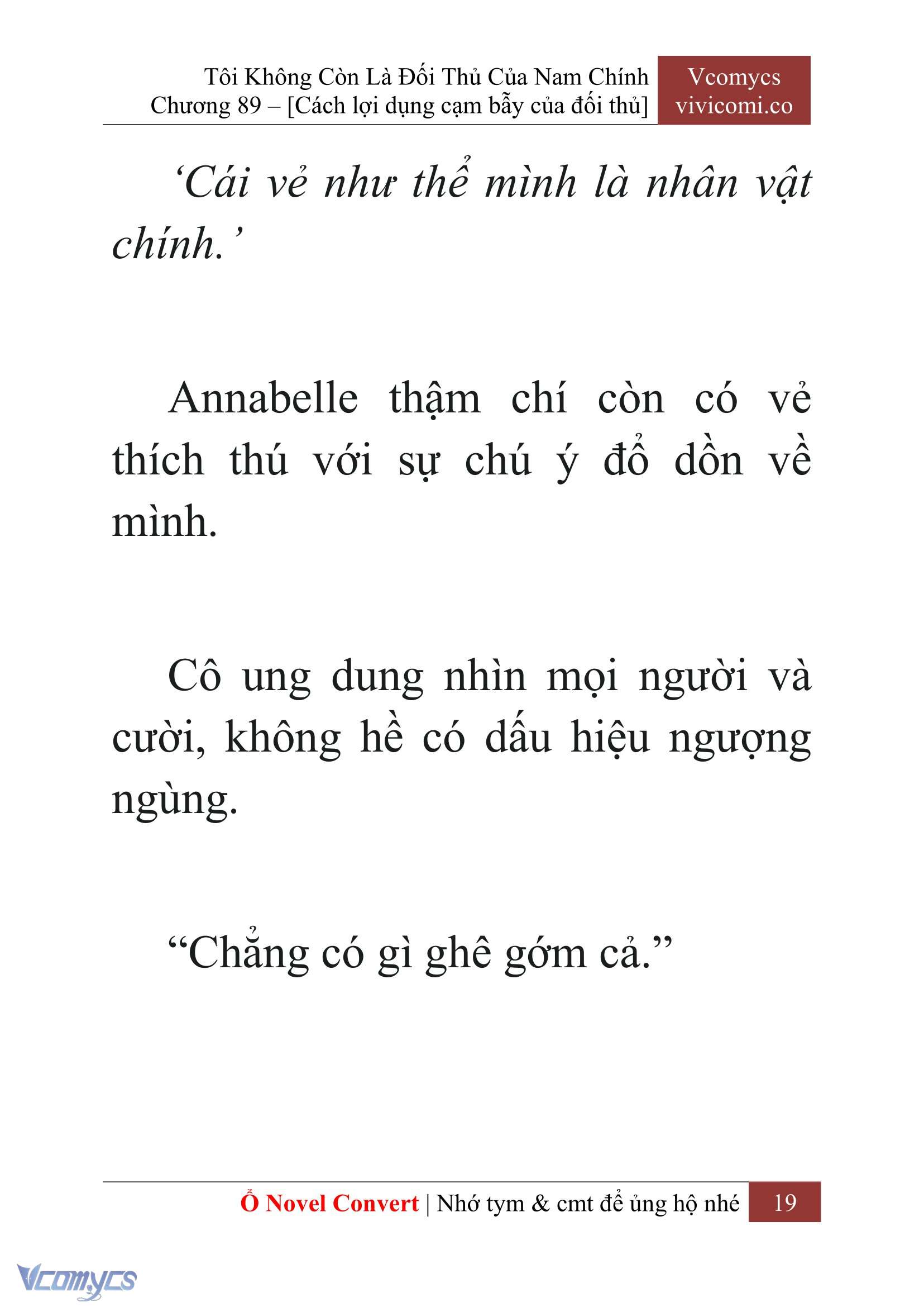 [Novel] Tôi Không Còn Là Đối Thủ Của Nam Chính Chap 89 - Trang 2