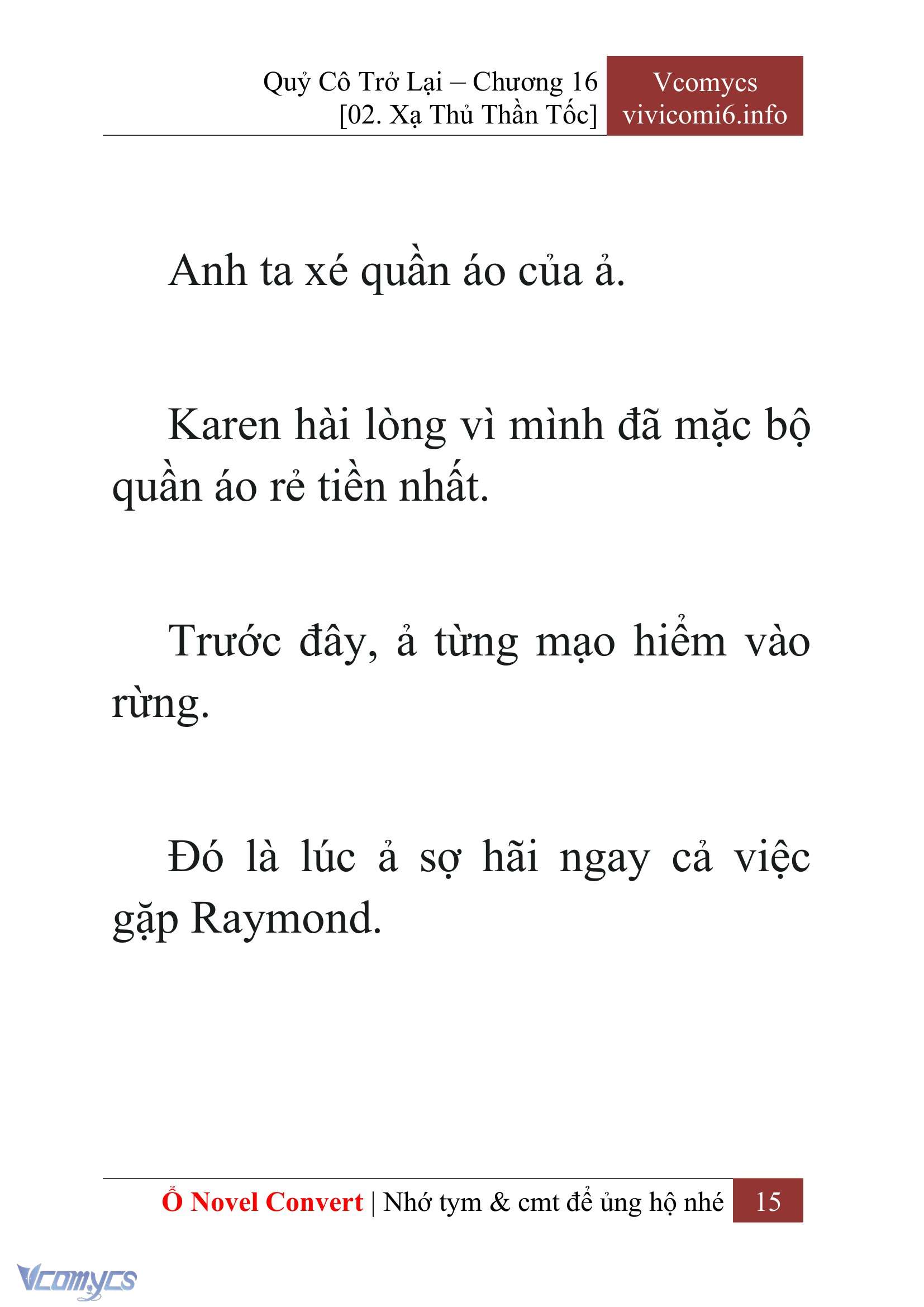 [Novel] Quý Cô Trở Lại Chap 16 - Trang 2