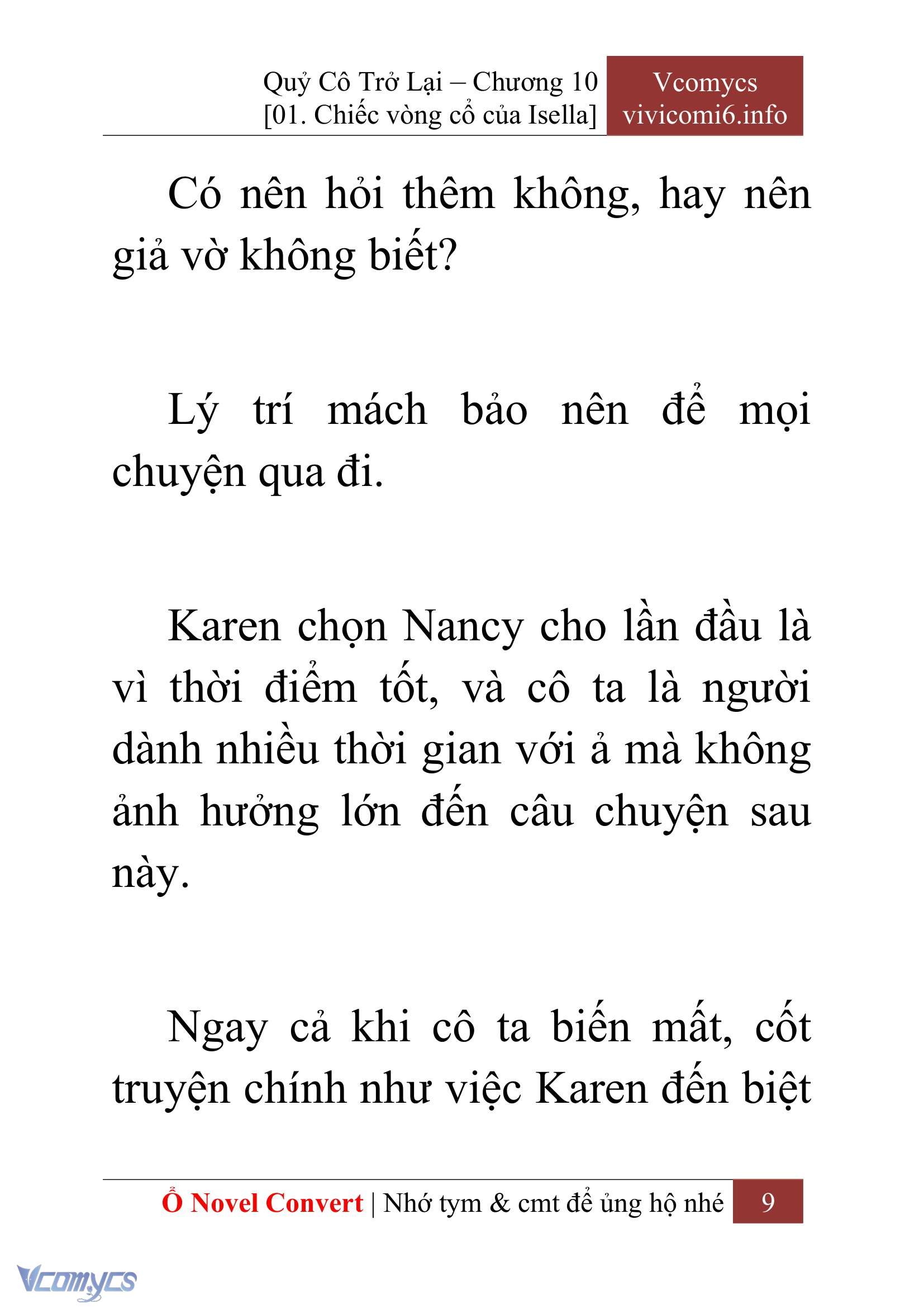 [Novel] Quý Cô Trở Lại Chap 10 - Trang 2