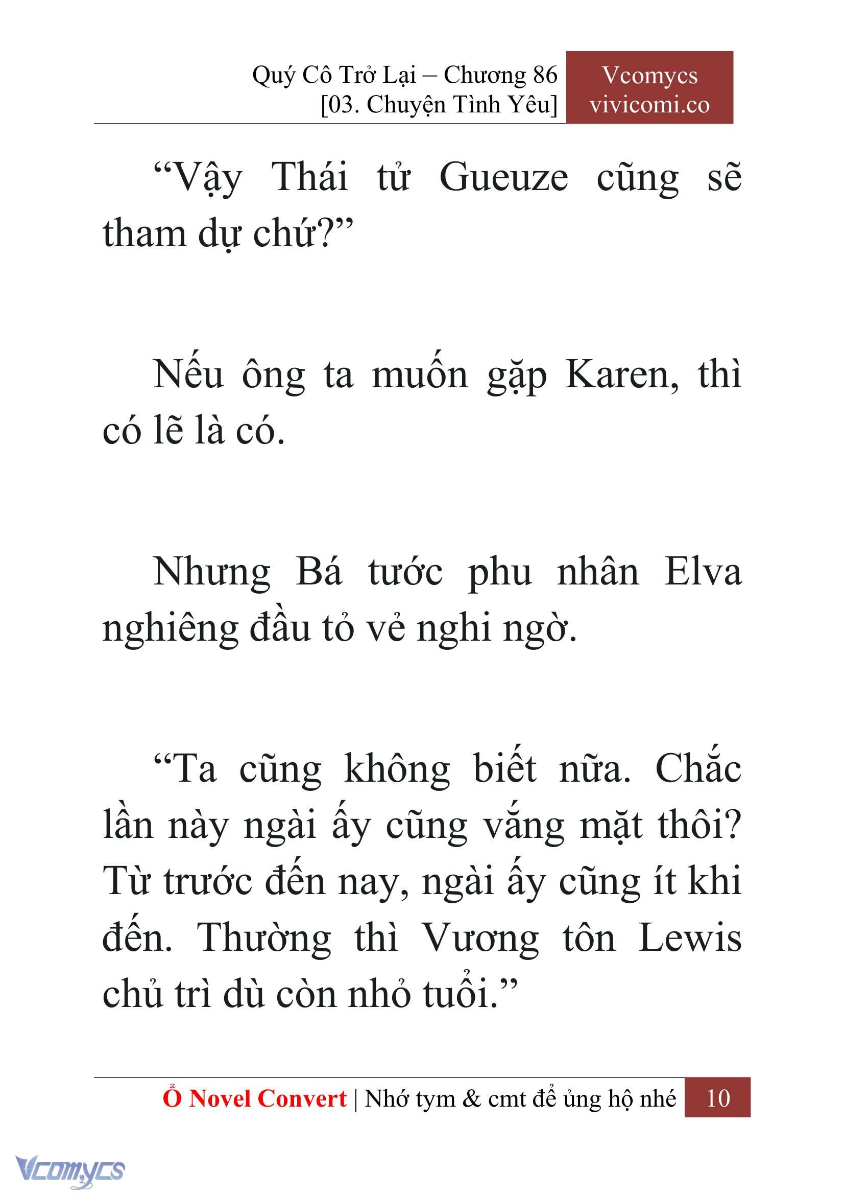 [Novel] Quý Cô Trở Lại Chap 86 - Trang 2