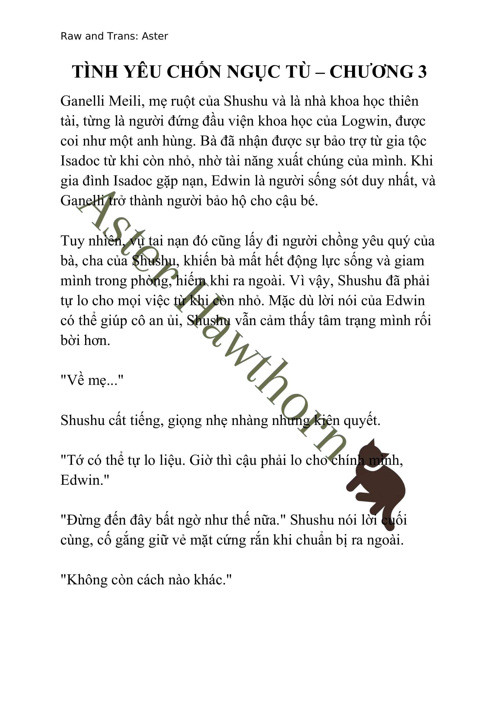 [NOVEL] Tình Yêu Chốn Ngục Tù Chap 3 - Trang 2