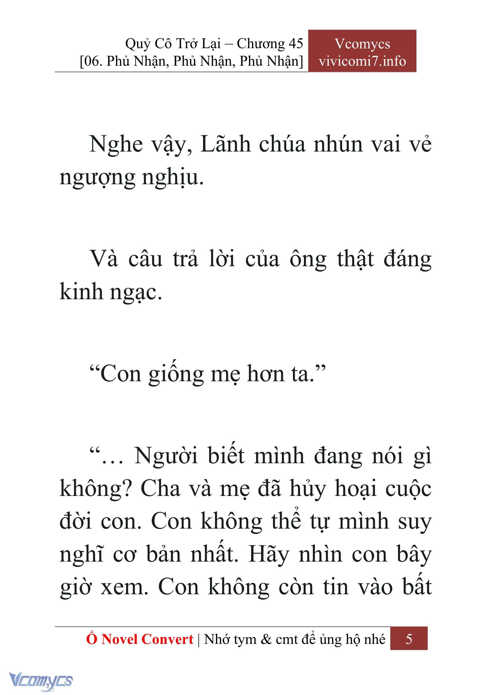 [Novel] Quý Cô Trở Lại Chap 45 - Trang 2