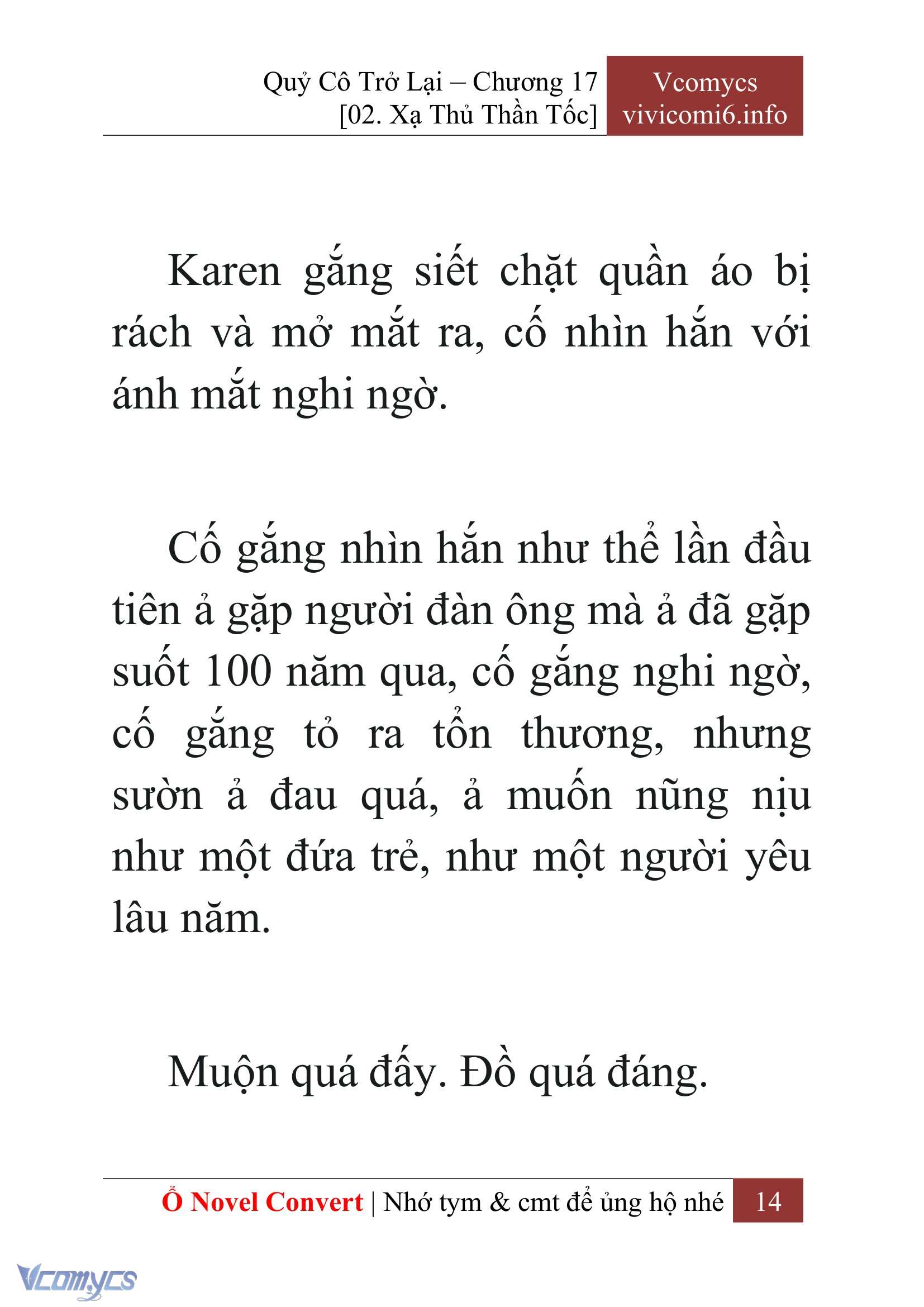 [Novel] Quý Cô Trở Lại Chap 17 - Trang 2