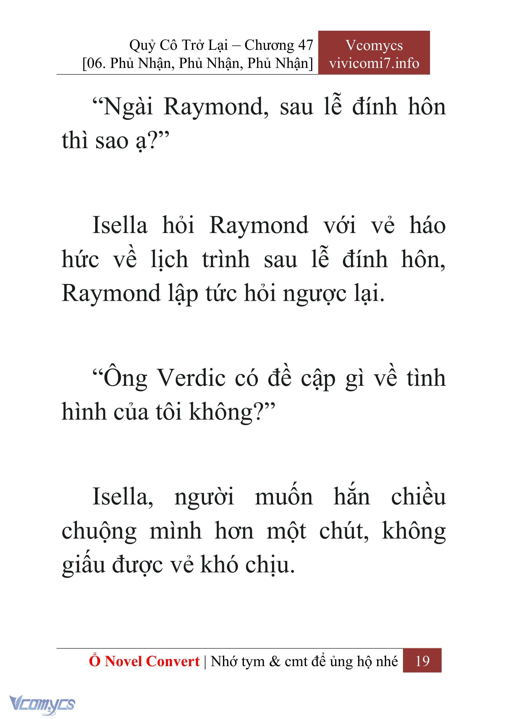 [Novel] Quý Cô Trở Lại Chap 47 - Trang 2