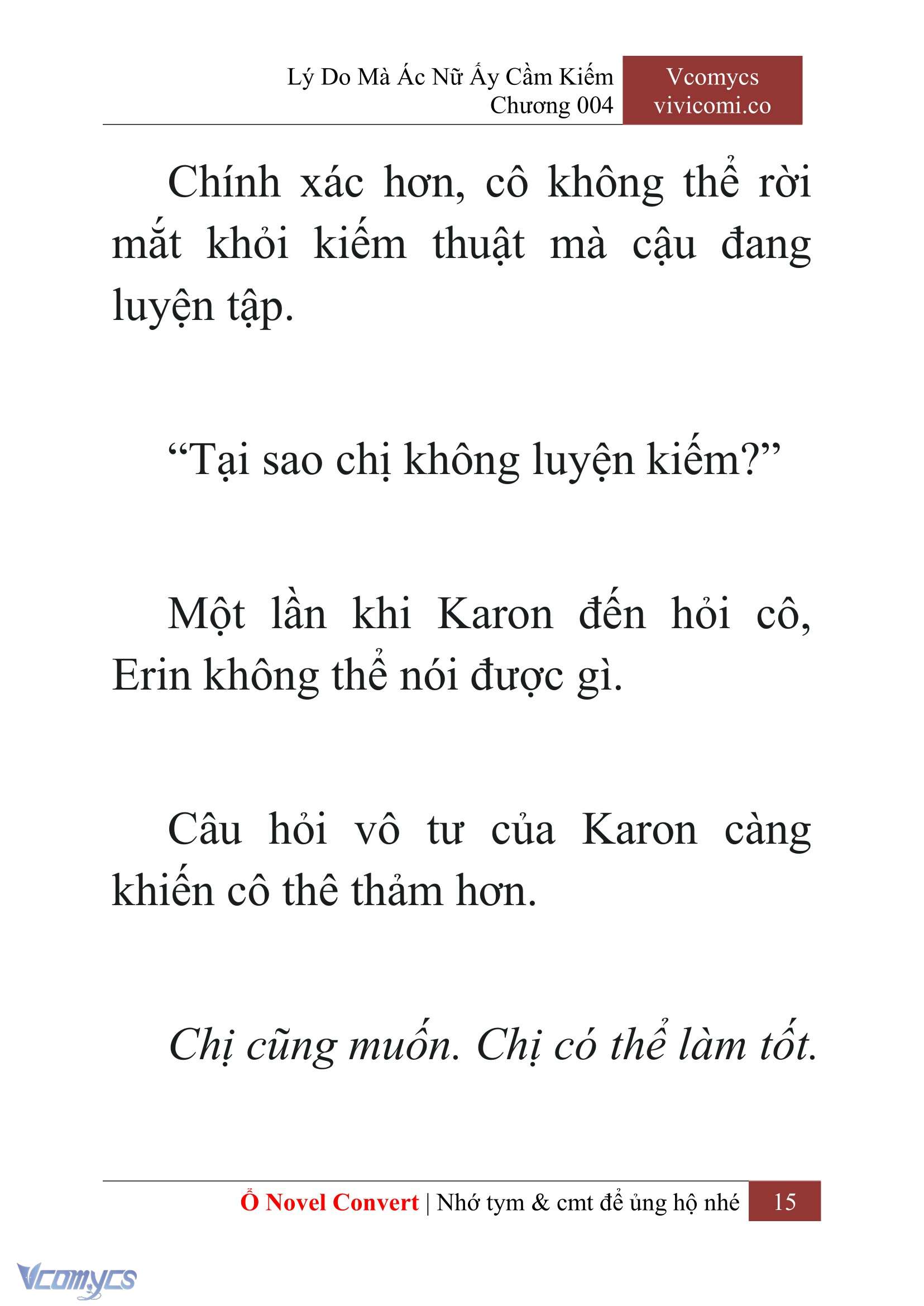 [Novel] Lý Do Mà Ác Nữ Ấy Cầm Kiếm Chap 4 - Trang 2