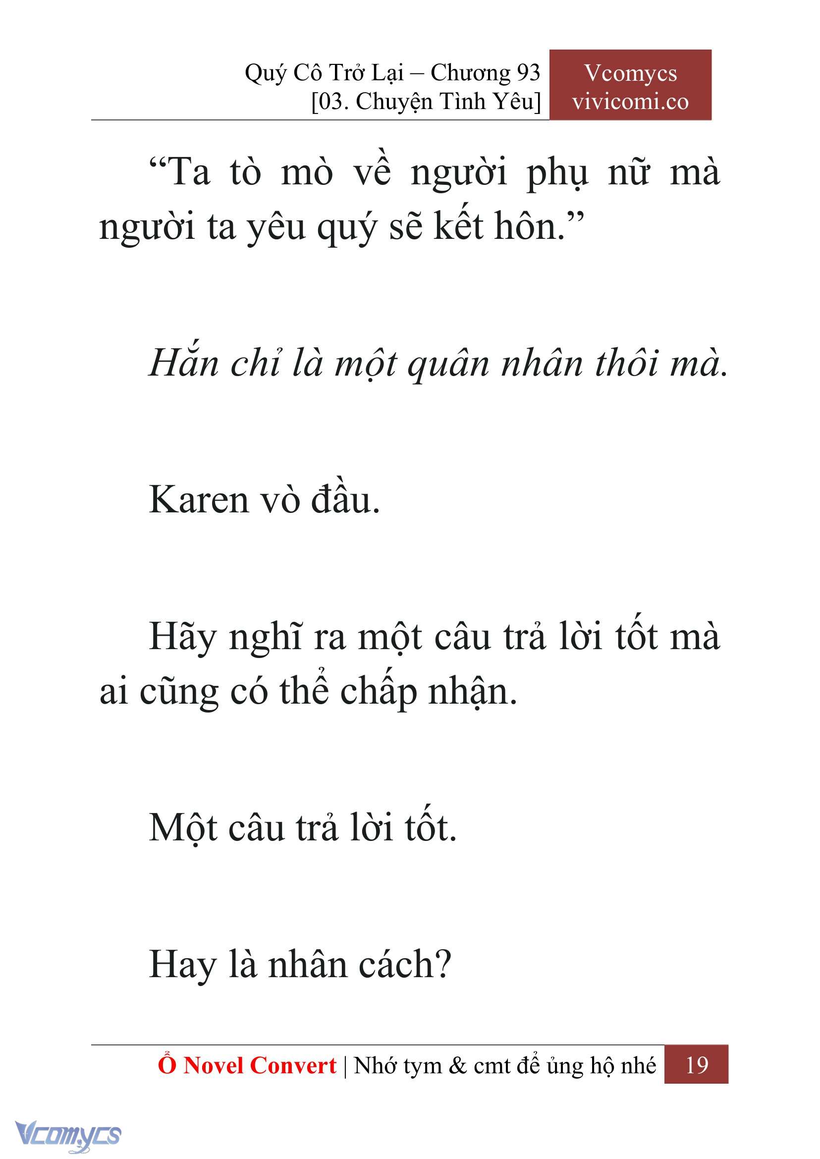 [Novel] Quý Cô Trở Lại Chap 93 - Trang 2