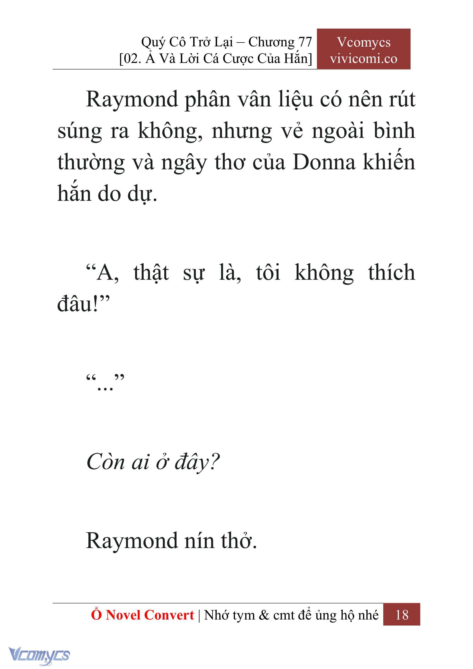 [Novel] Quý Cô Trở Lại Chap 77 - Next Chap 78